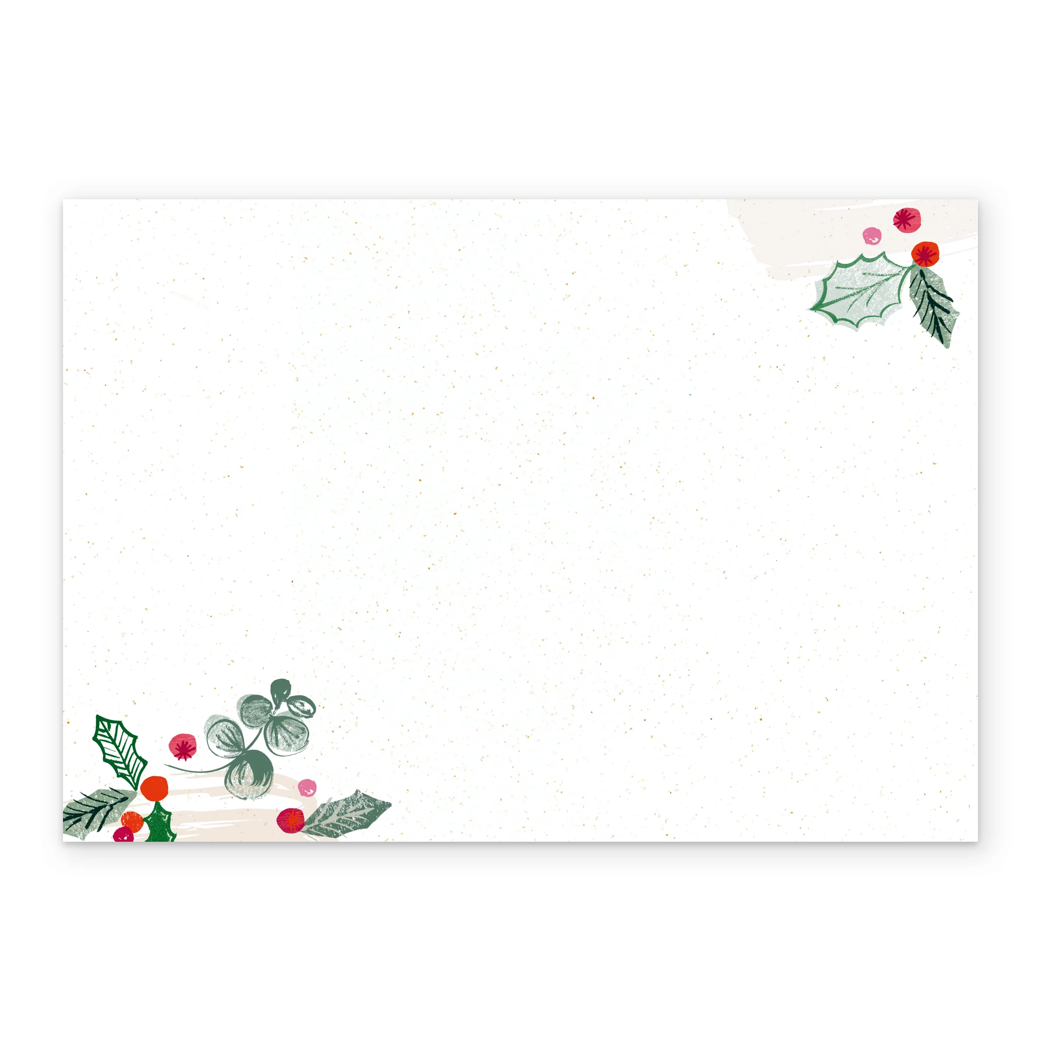 Personalised Daughter Traditional Holly & Baubles Christmas Card - Image 3