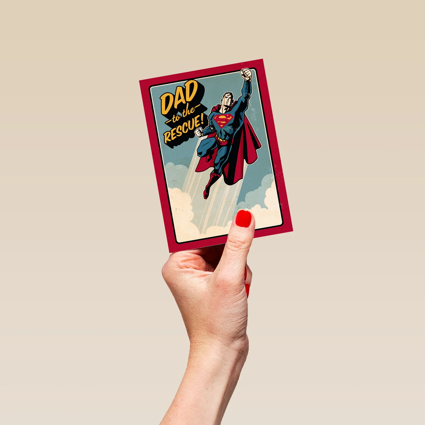 Personalised DC Comics Classic Superman Father's Day Card for Dad - Image 4