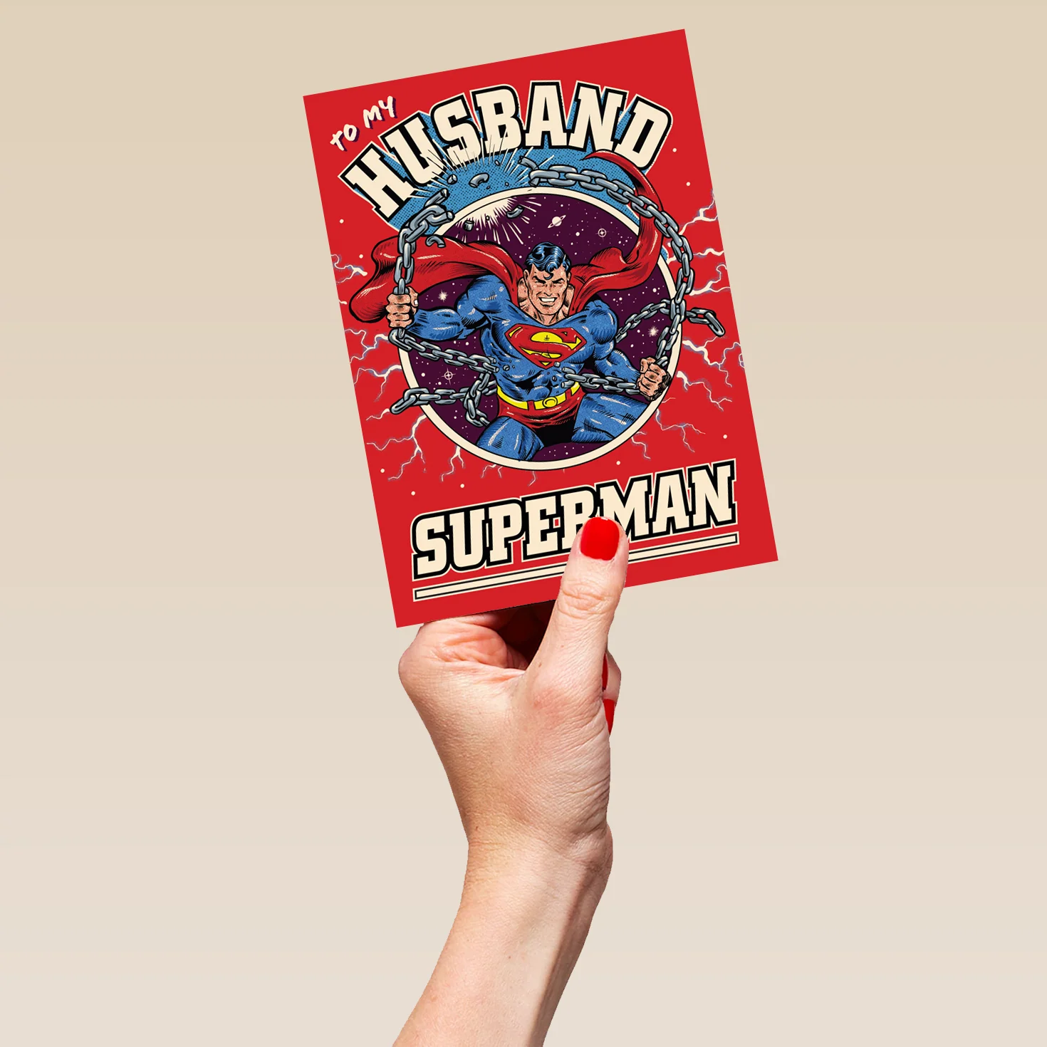 Personalised DC Comics Superman Father's Day Card For Husband - Image 5