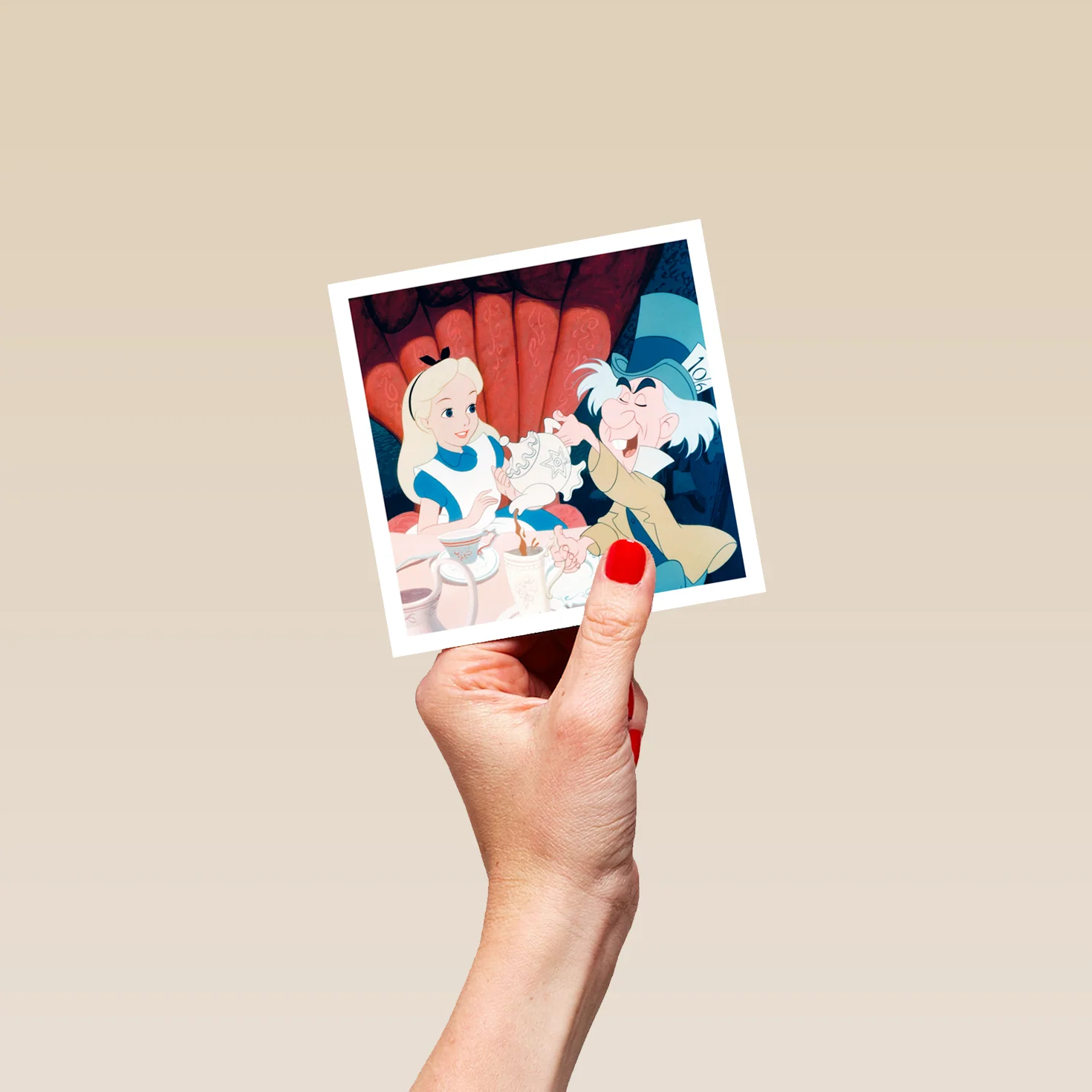 Personalised Disney Alice in Wonderland & Mad Hatter Greeting Card - Image 4