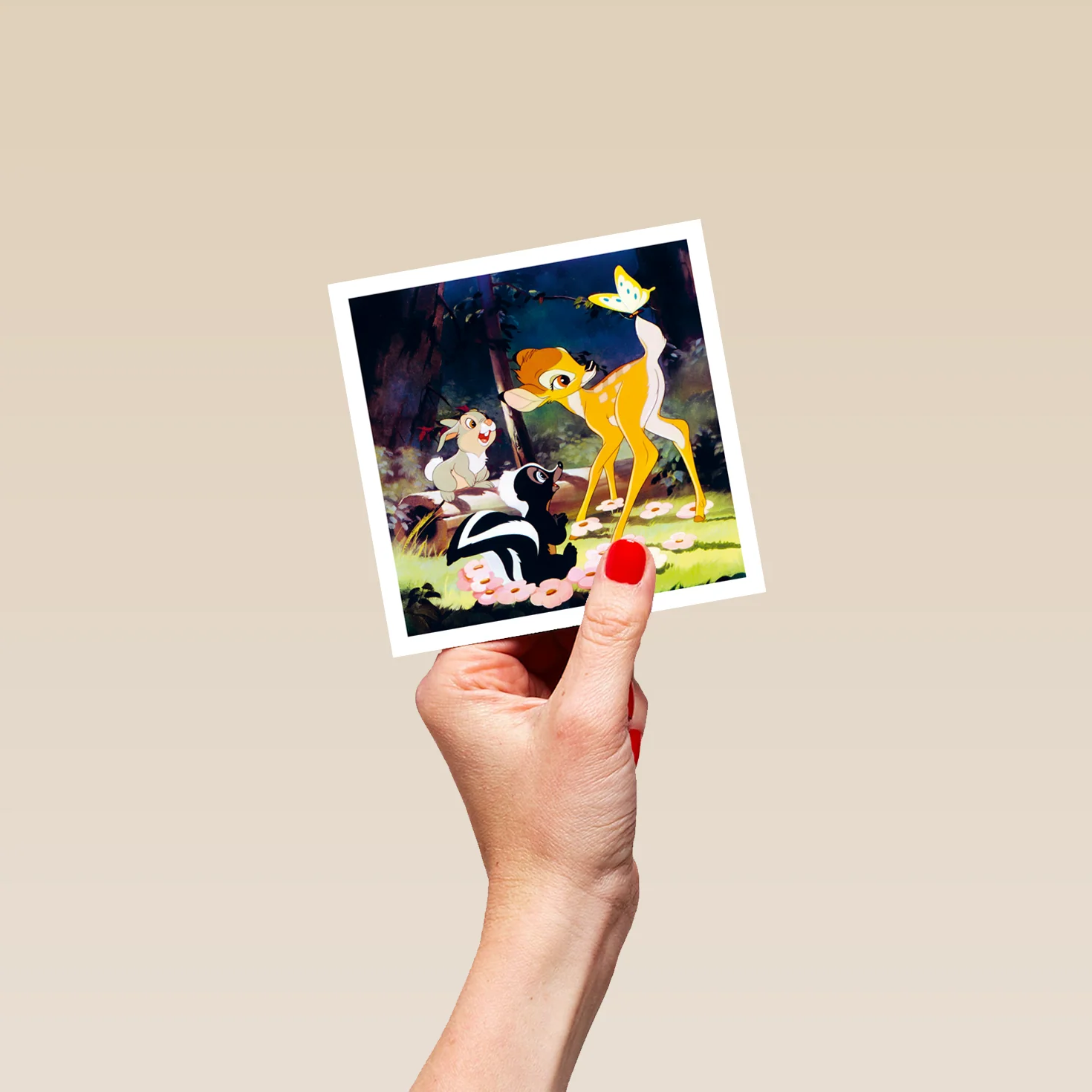 Personalised Disney Bambi, Thumper & Flower Greeting Card - Image 4