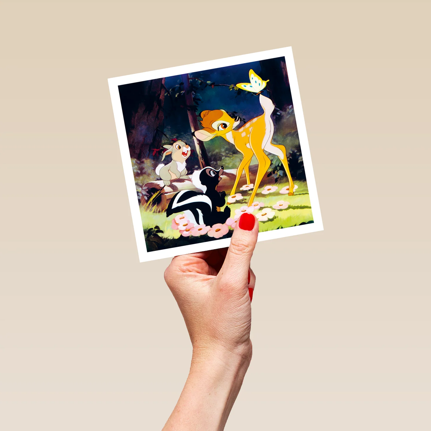 Personalised Disney Bambi, Thumper & Flower Greeting Card - Image 5