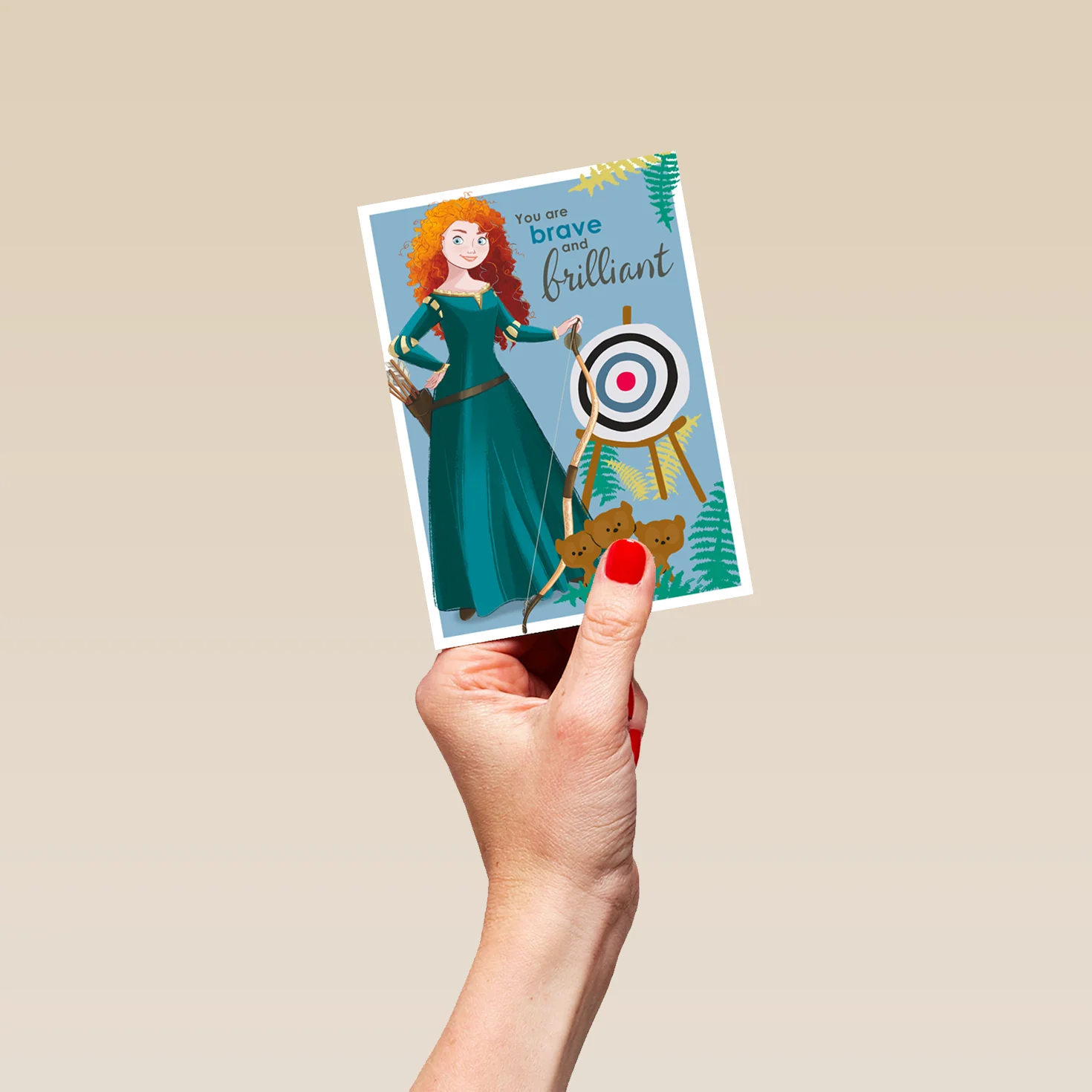 Personalised Disney Brave Princess Merida Just to Say Card - Image 4