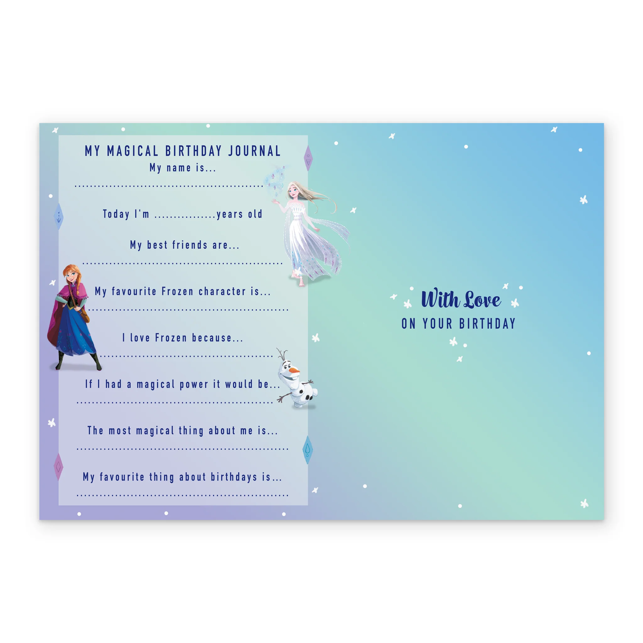 Personalised Disney Frozen 2 Birthday Card For Daughter - Image 3