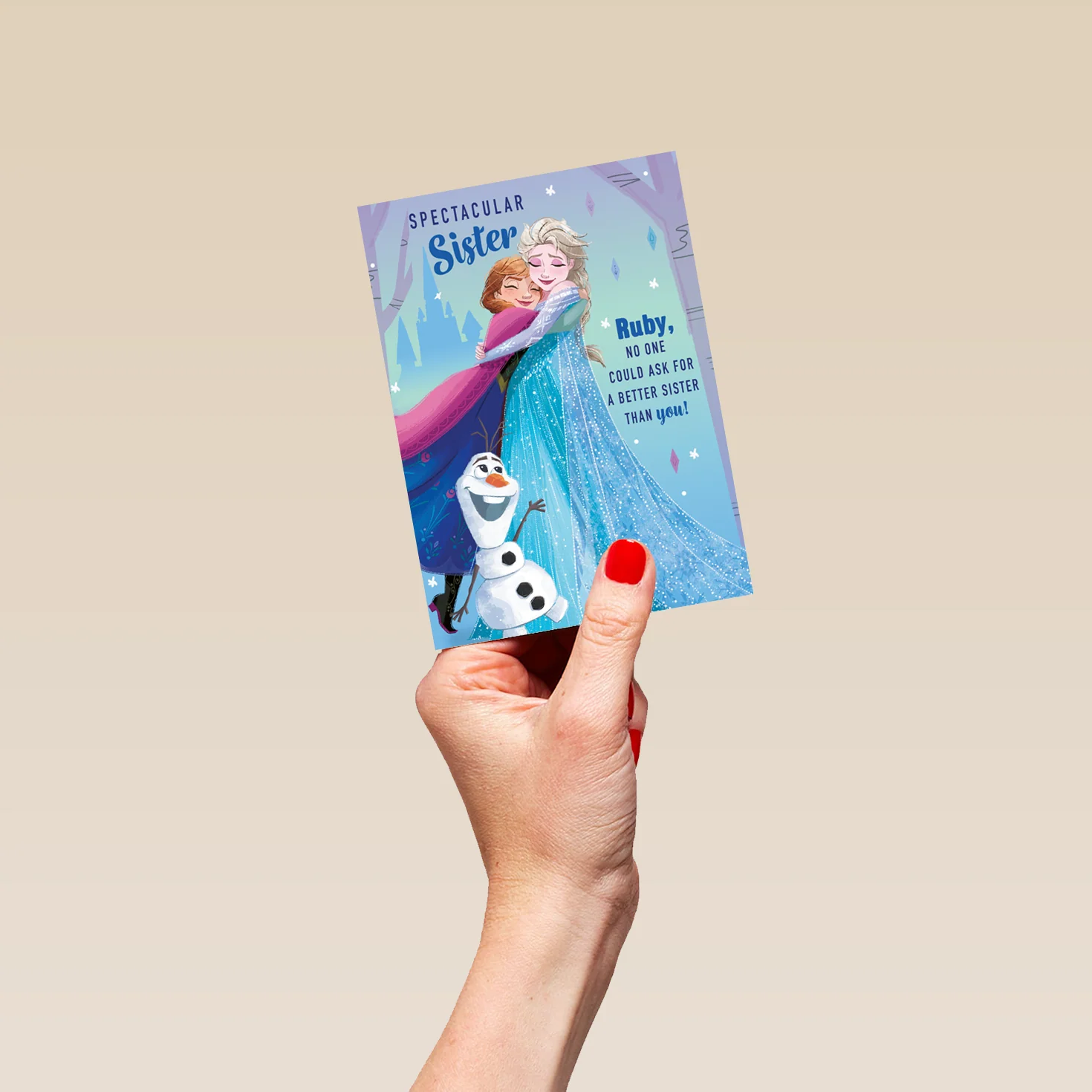 Personalised Disney Frozen 2 Birthday Card For Sister - Image 4