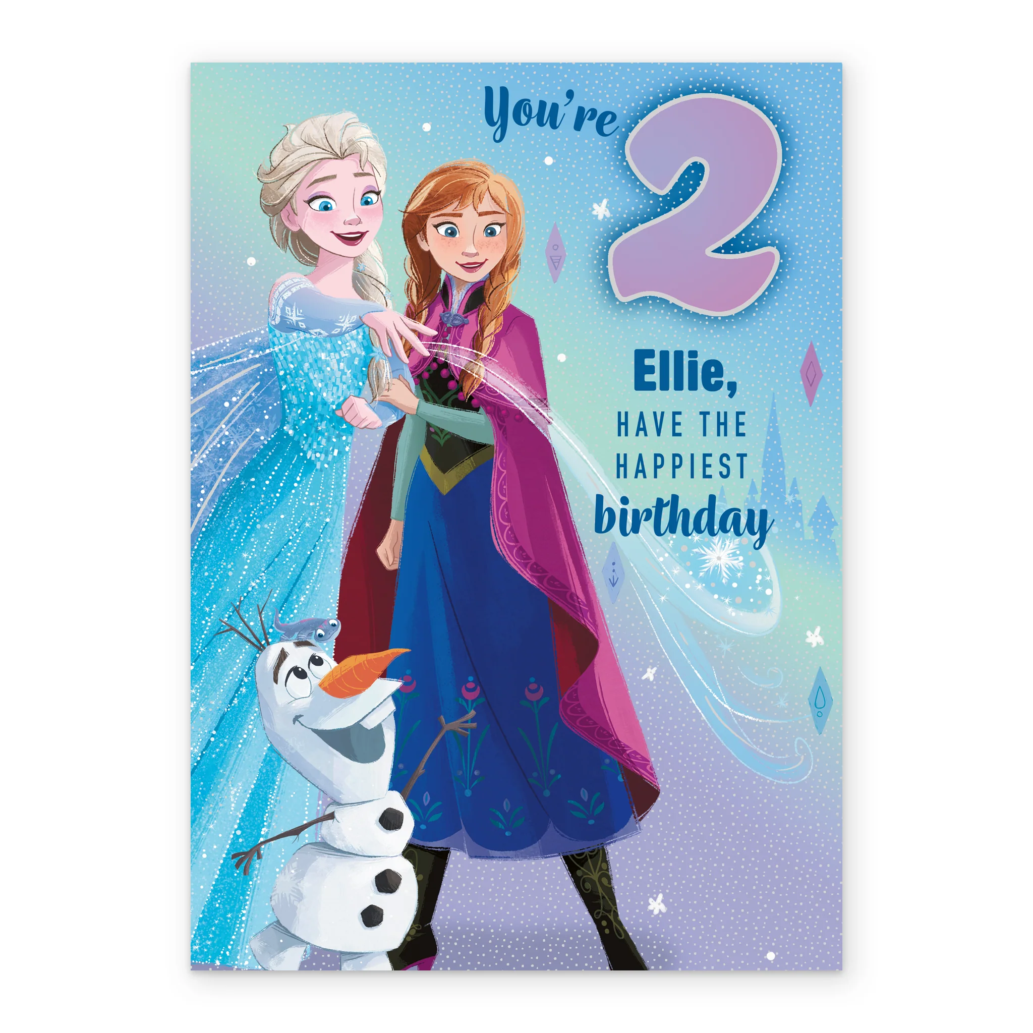 Personalised Disney Frozen 2nd Birthday Card - Image 2