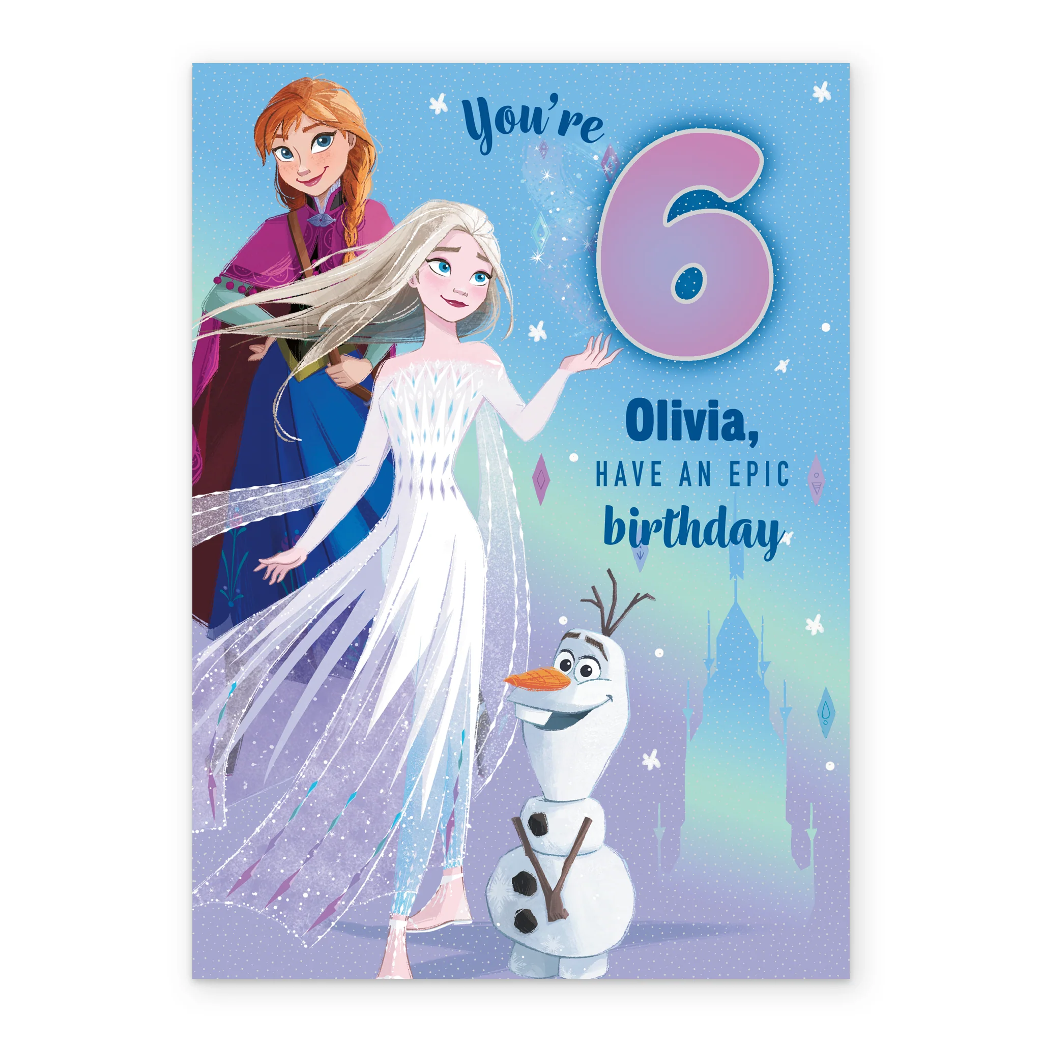 Personalised Disney Frozen 6th Birthday Card - Image 2