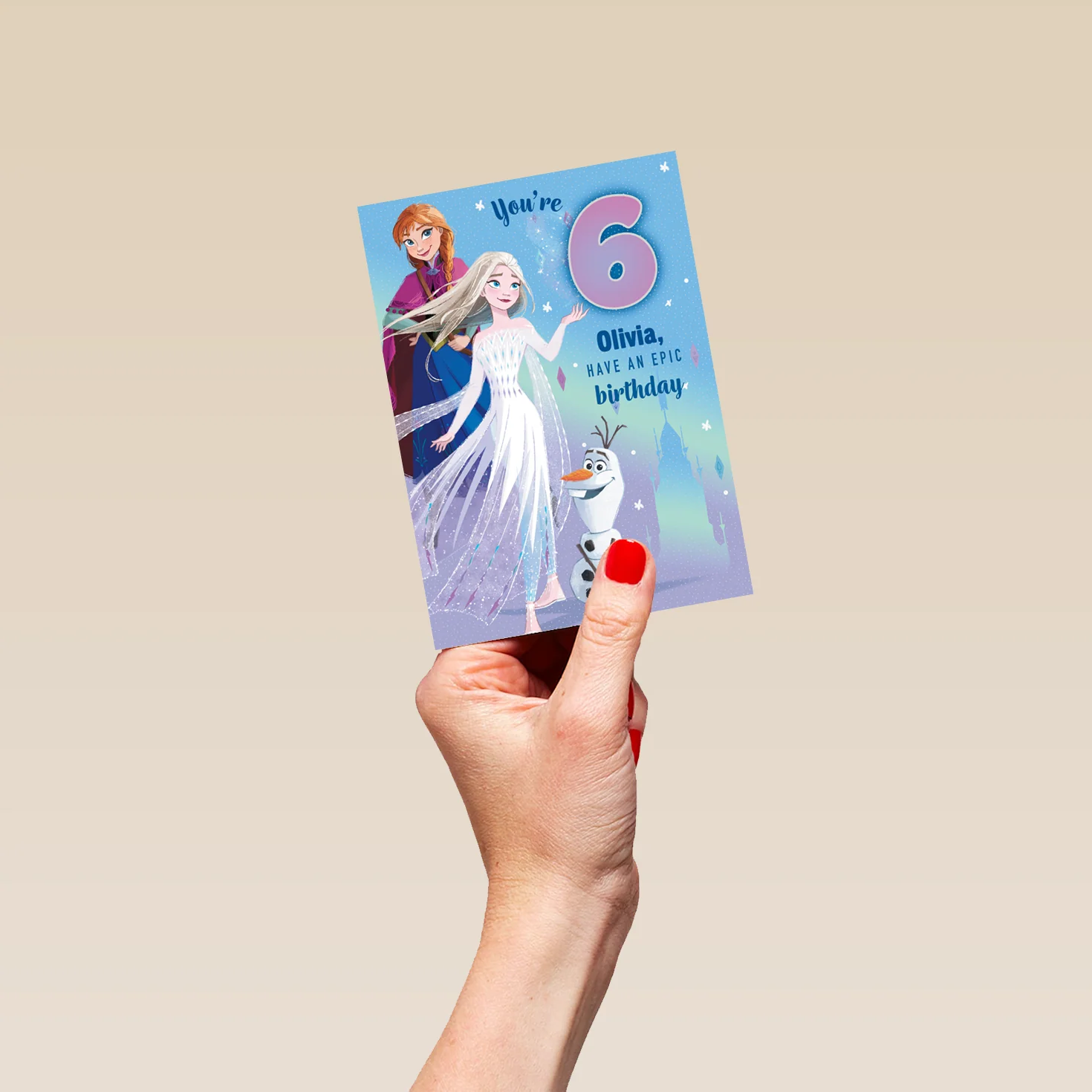Personalised Disney Frozen 6th Birthday Card - Image 4