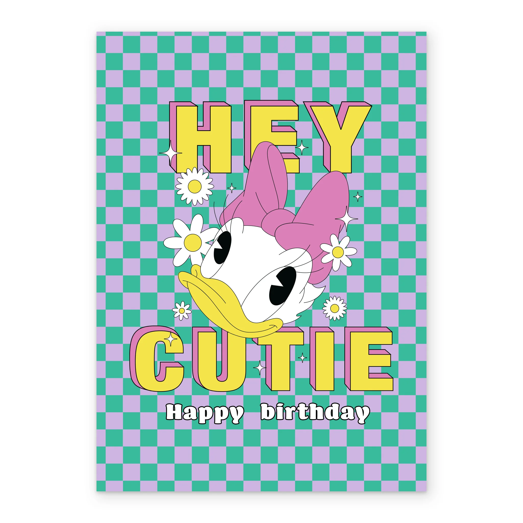 Personalised Disney 'Hey Cutie' Daisy Duck Birthday Card - Image 2