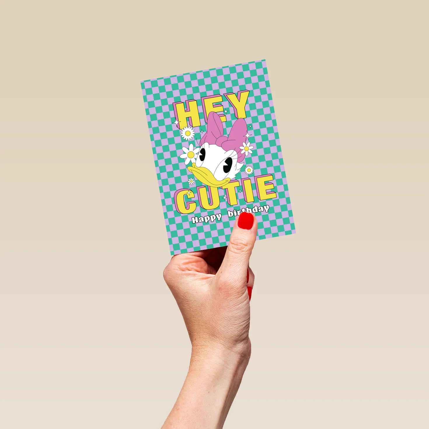Personalised Disney 'Hey Cutie' Daisy Duck Birthday Card - Image 4