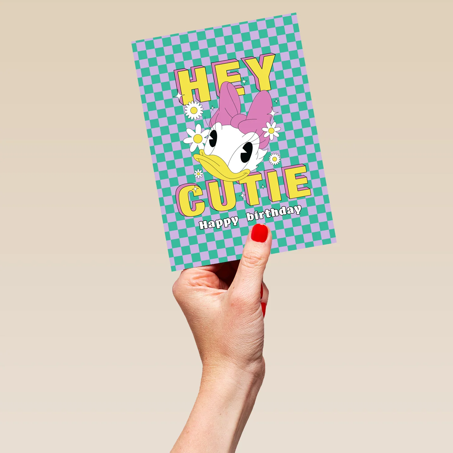 Personalised Disney 'Hey Cutie' Daisy Duck Birthday Card - Image 5