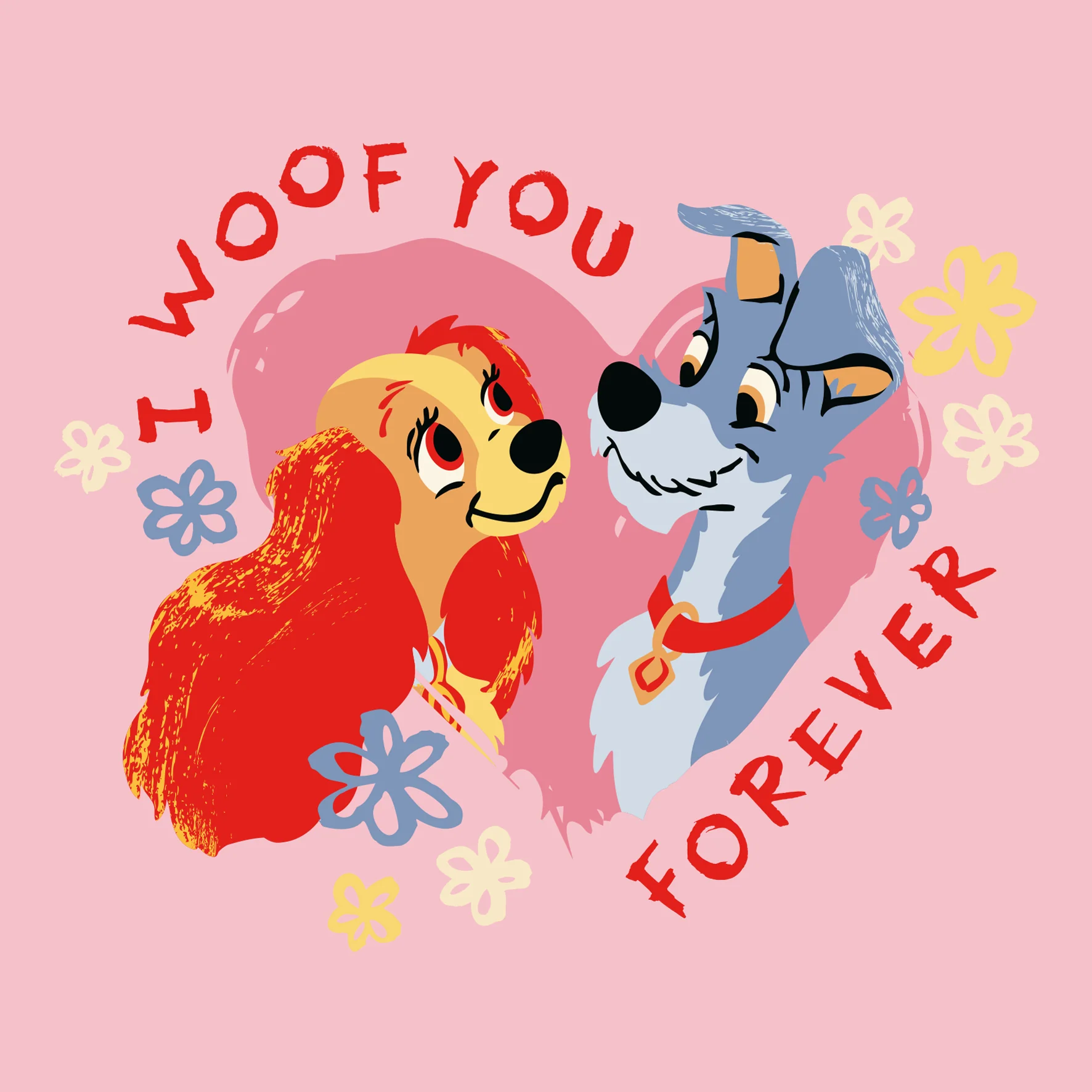 Personalised Disney Lady and the Tramp 'I Woof You' Valentine's Day Card