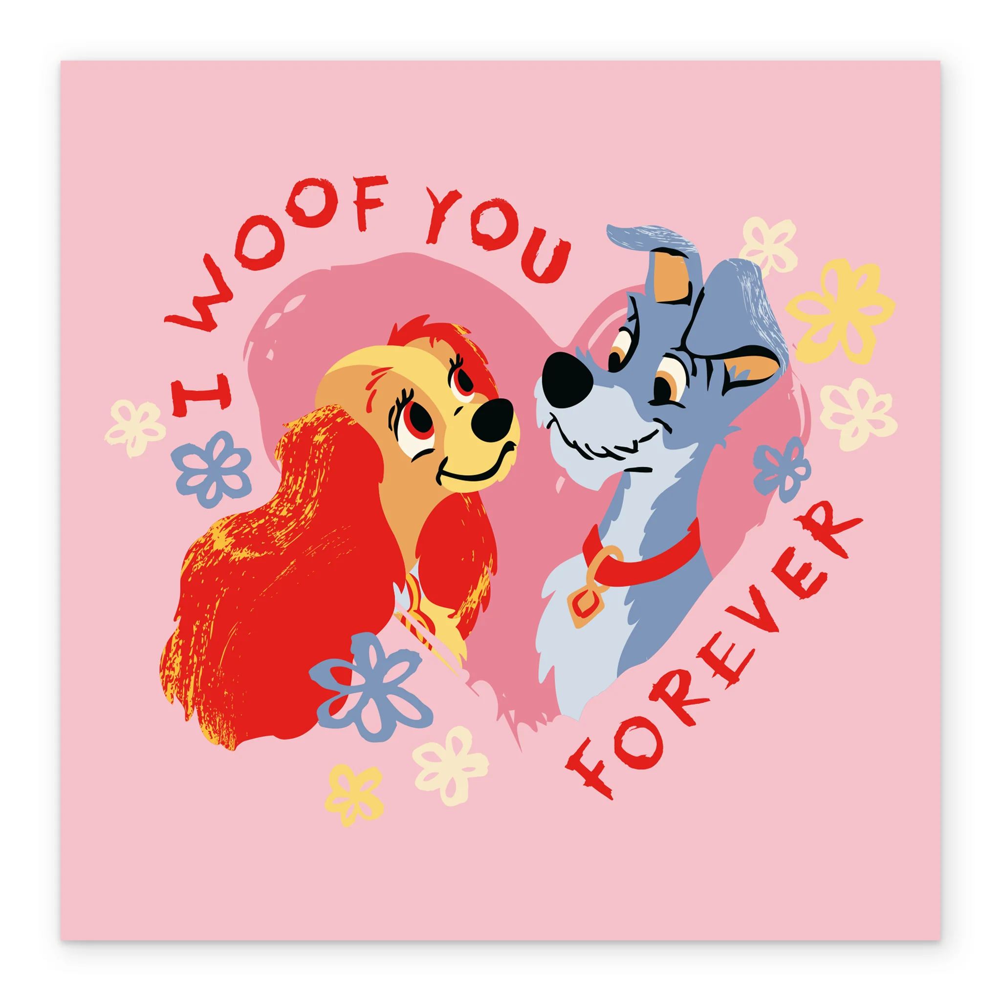 Personalised Disney Lady and the Tramp 'I Woof You' Valentine's Day Card - Image 2