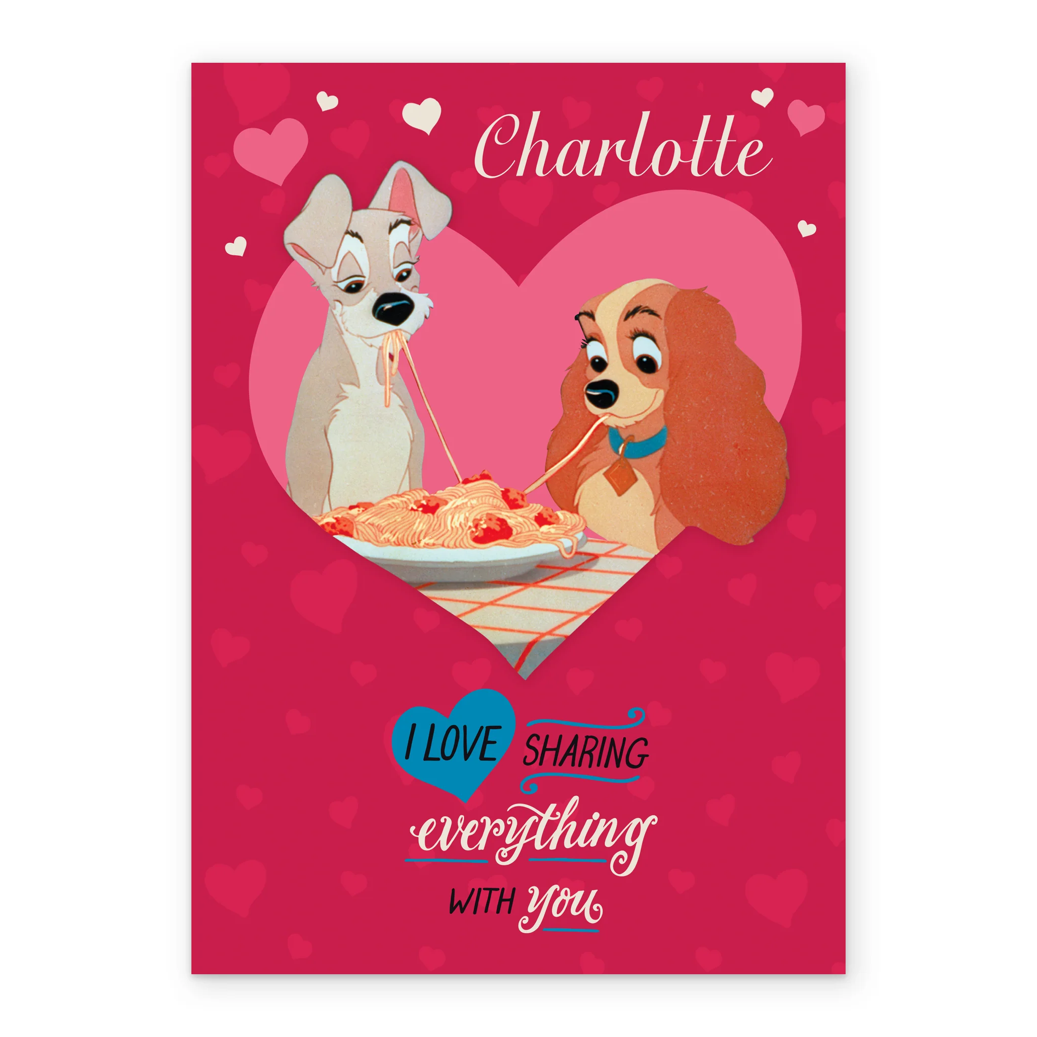 Personalised Disney Lady And The Tramp Valentine's Day Card - Image 2