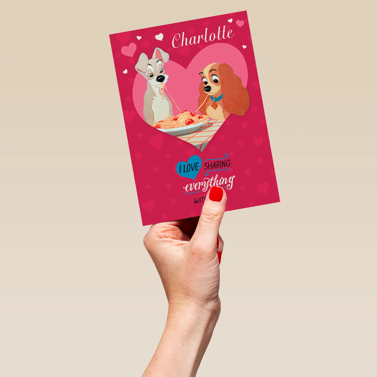 Personalised Disney Lady And The Tramp Valentine's Day Card - Image 5
