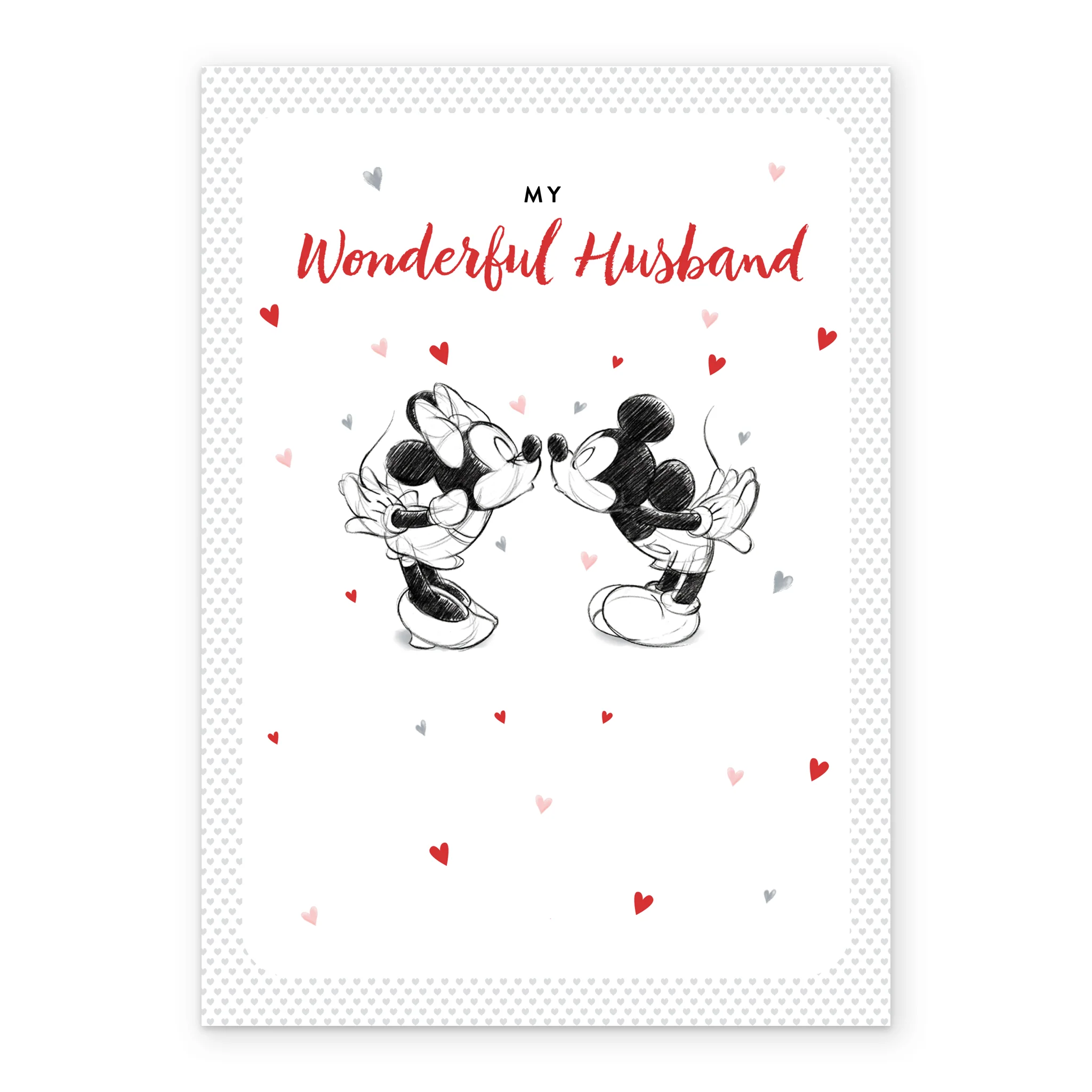Personalised Disney Mickey & Minnie Mouse Valentine's Day Card for Husband - Image 2