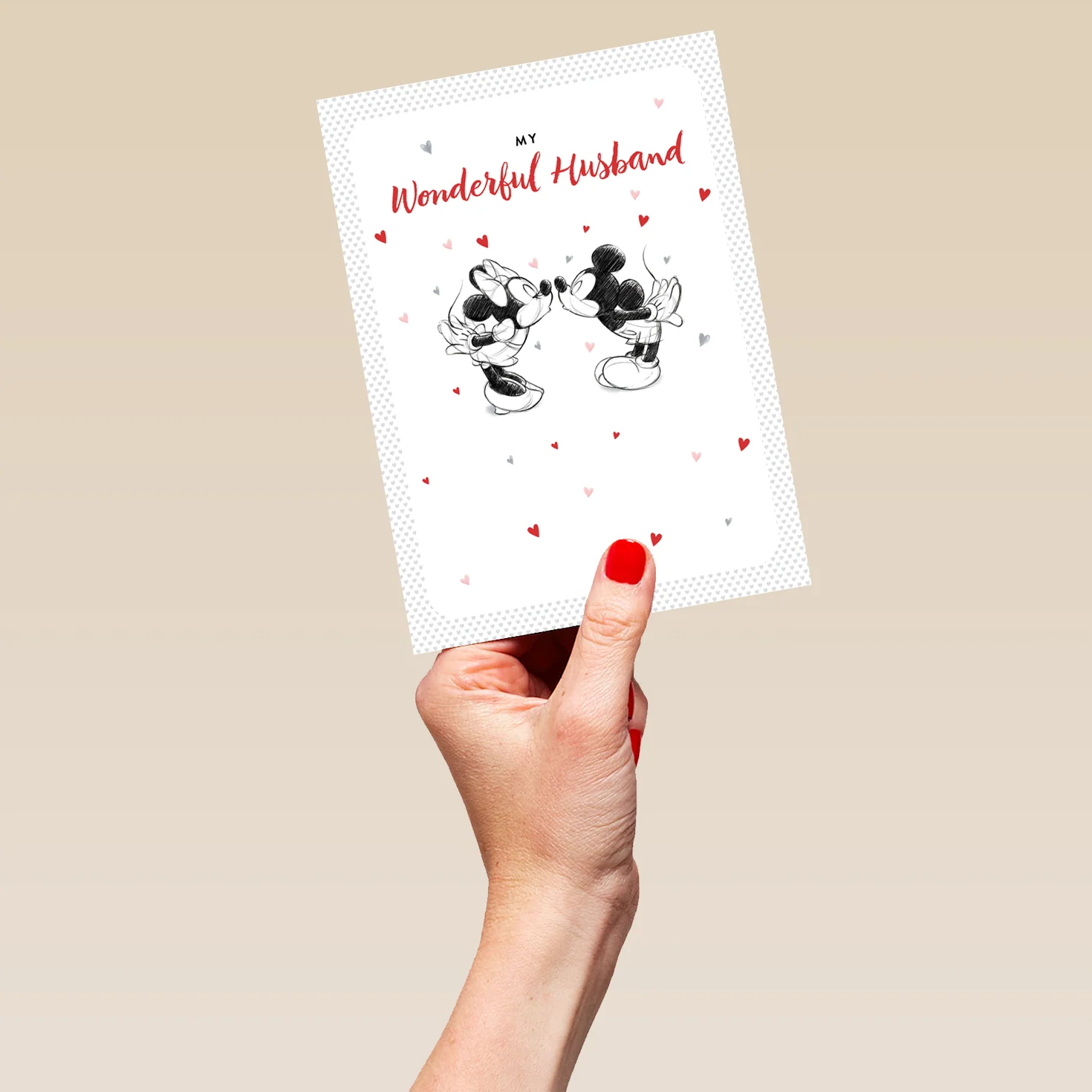 Personalised Disney Mickey & Minnie Mouse Valentine's Day Card for Husband - Image 5