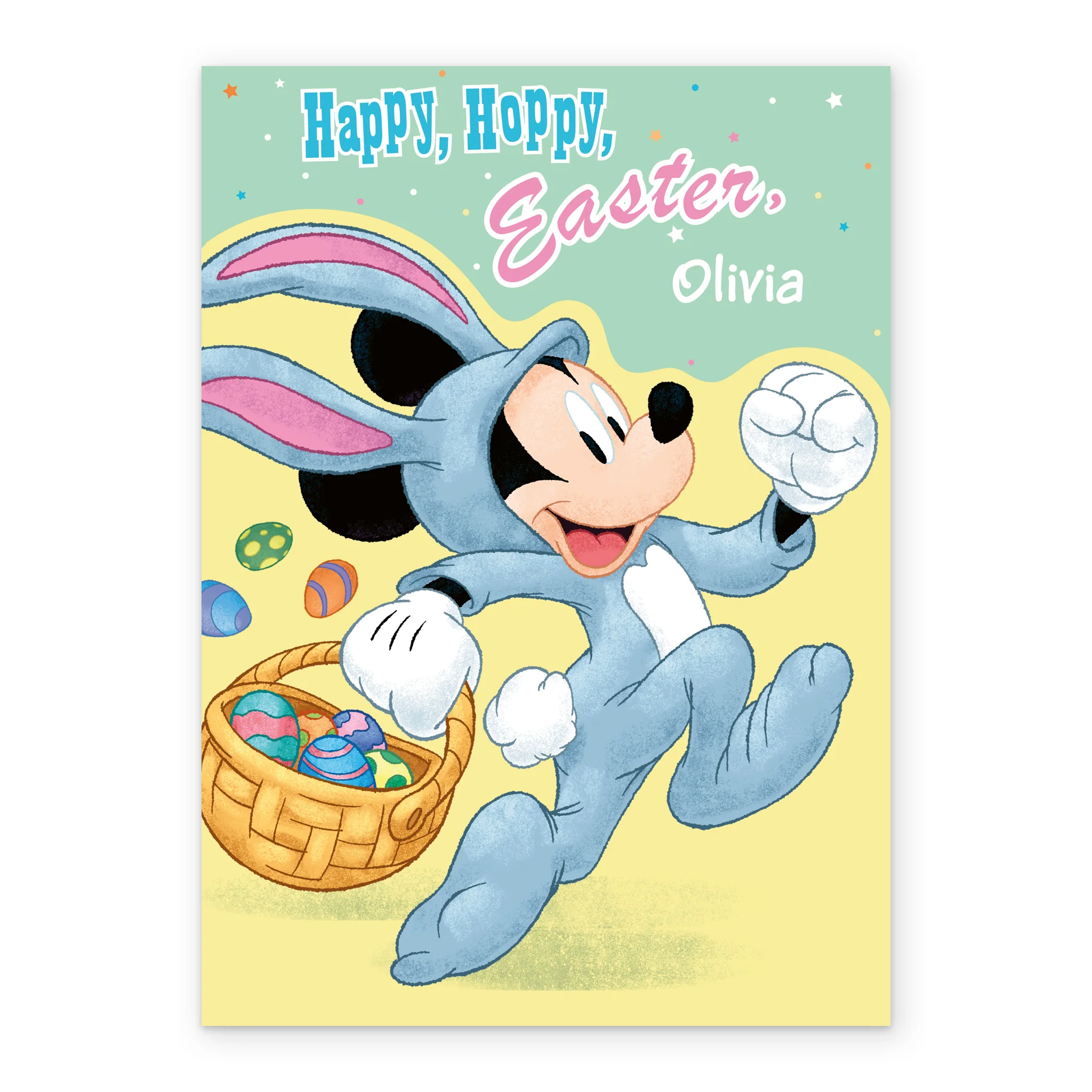Personalised Disney Mickey Mouse Eggs Easter Card - Image 2