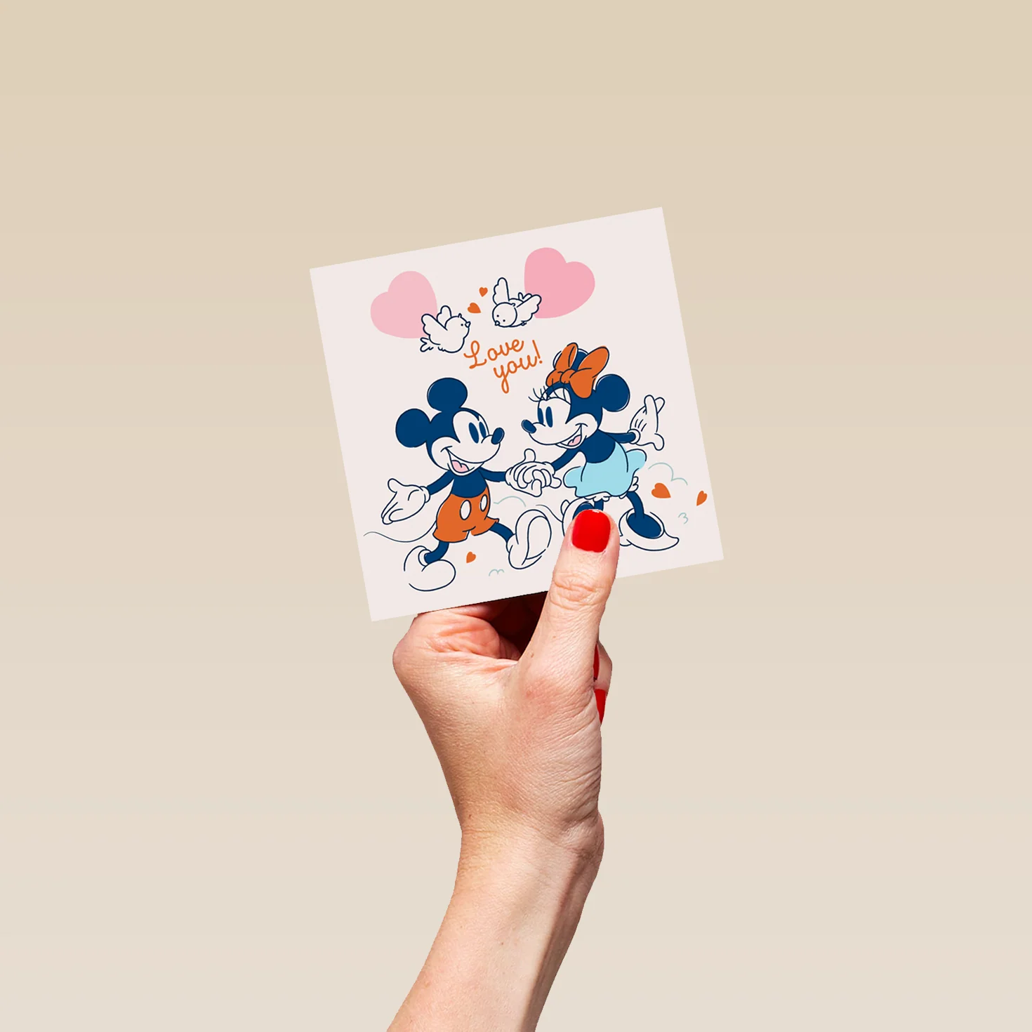 Personalised Disney Minnie & Mickey Mouse 'Love you!' Anniversary Card - Image 4