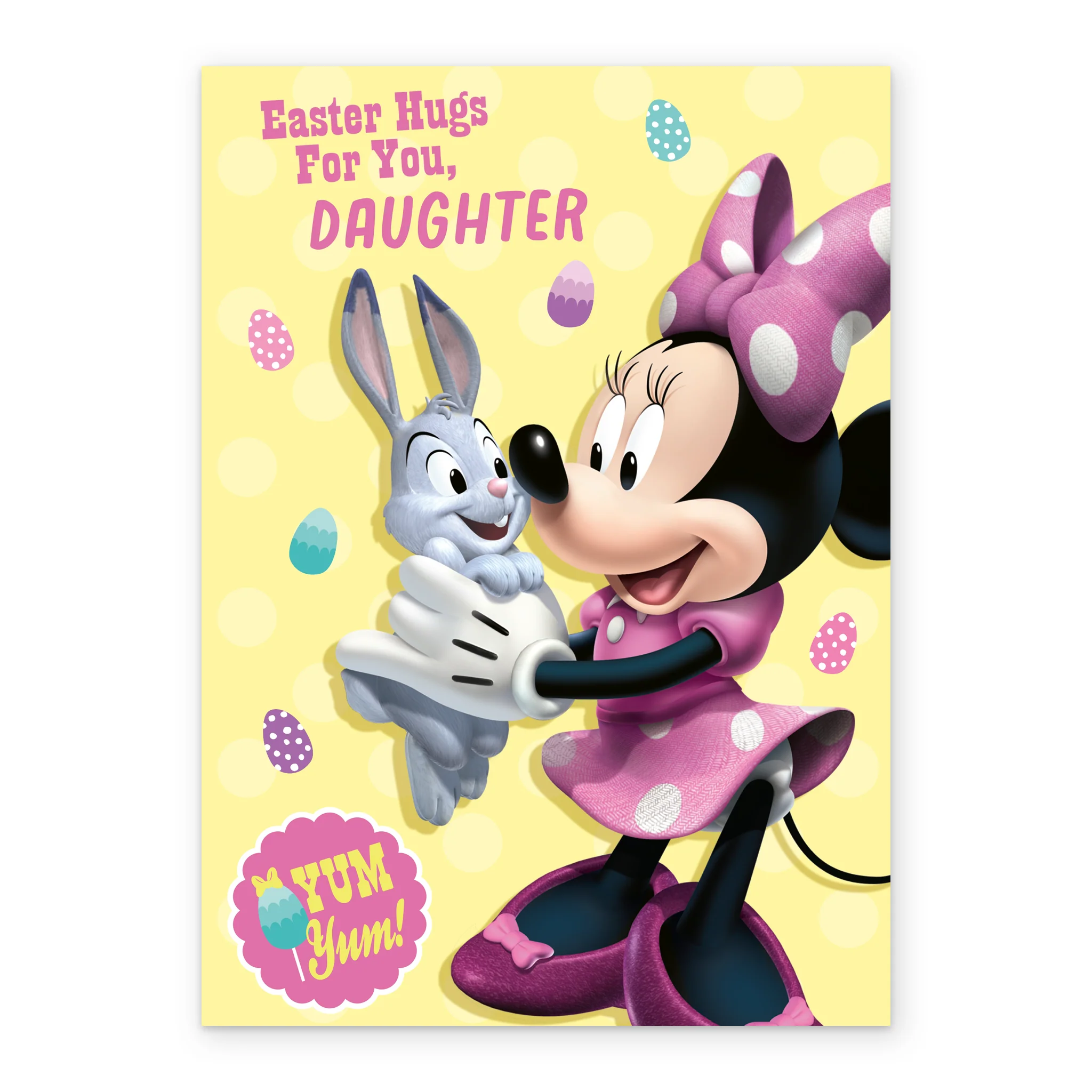 Personalised Disney Minnie Mouse And Bunny Easter Card for Daughter - Image 2