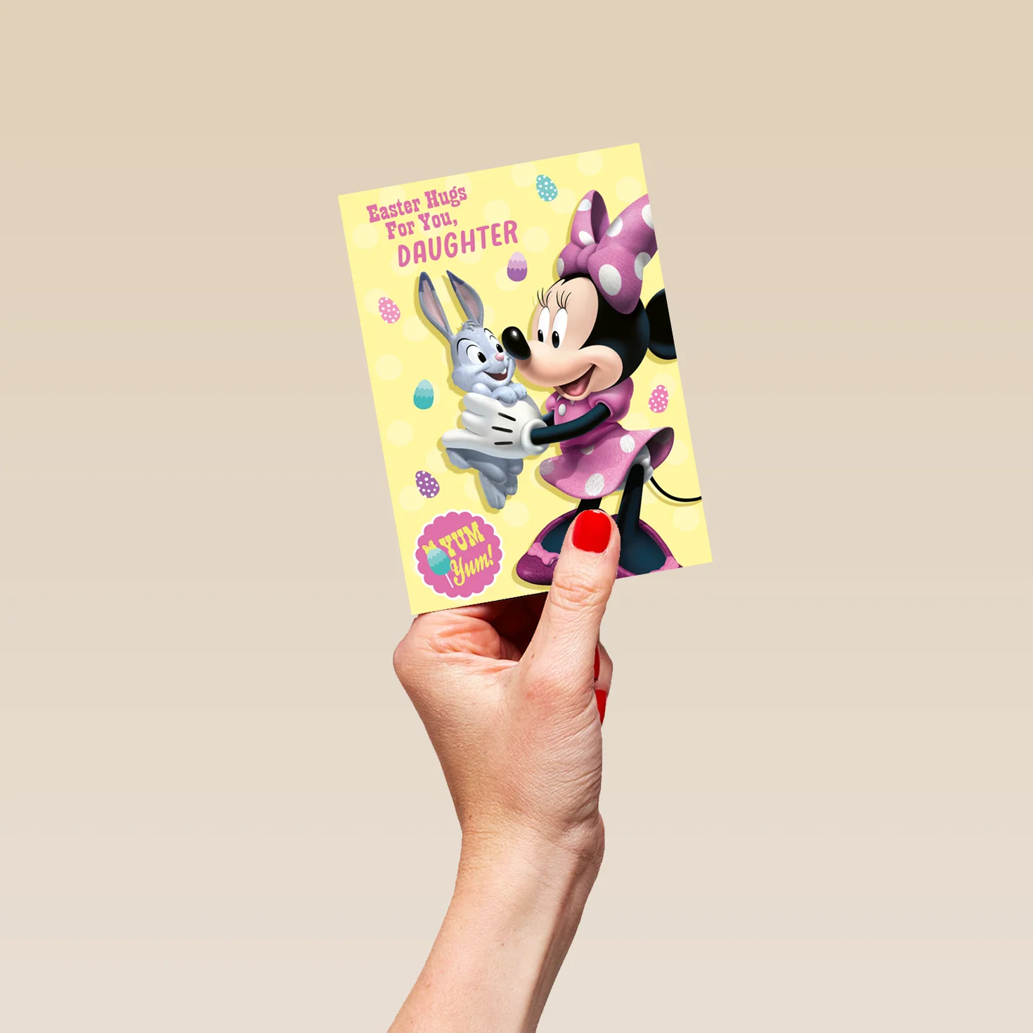 Personalised Disney Minnie Mouse And Bunny Easter Card for Daughter - Image 4