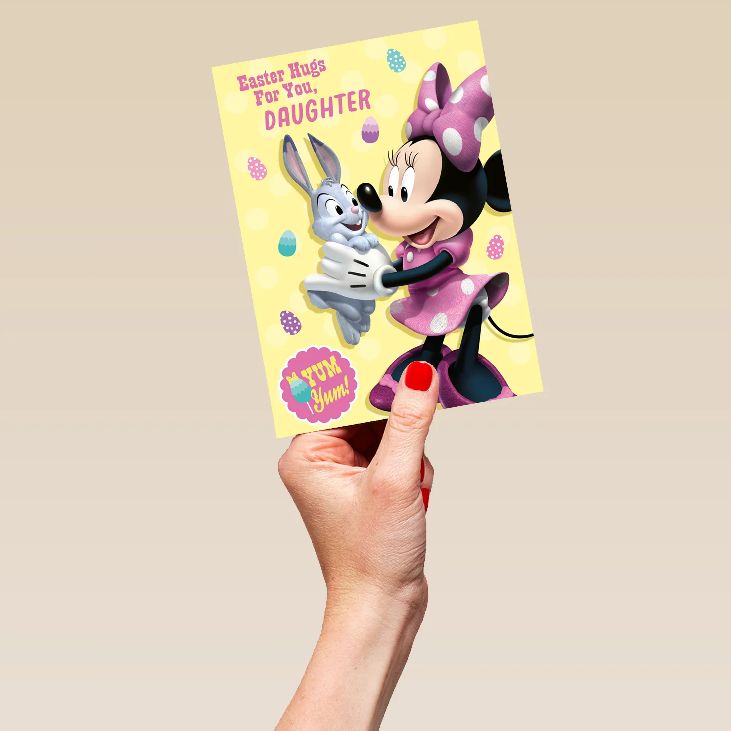 Personalised Disney Minnie Mouse And Bunny Easter Card for Daughter - Image 5