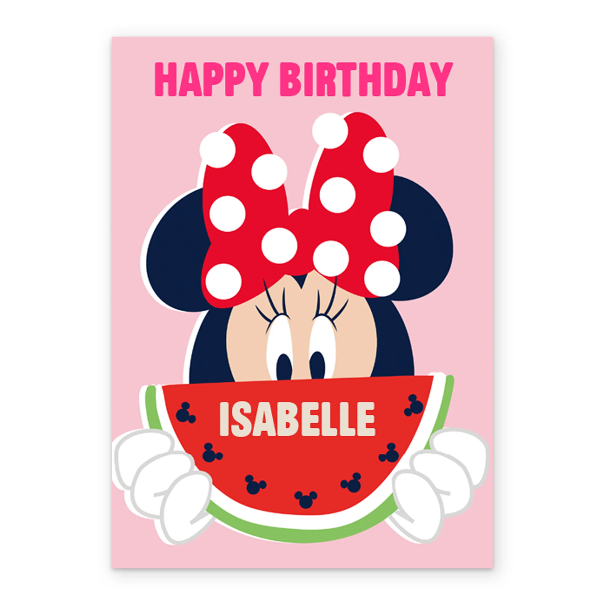 Personalised Disney Minnie Mouse Happy Birthday Card - Image 2