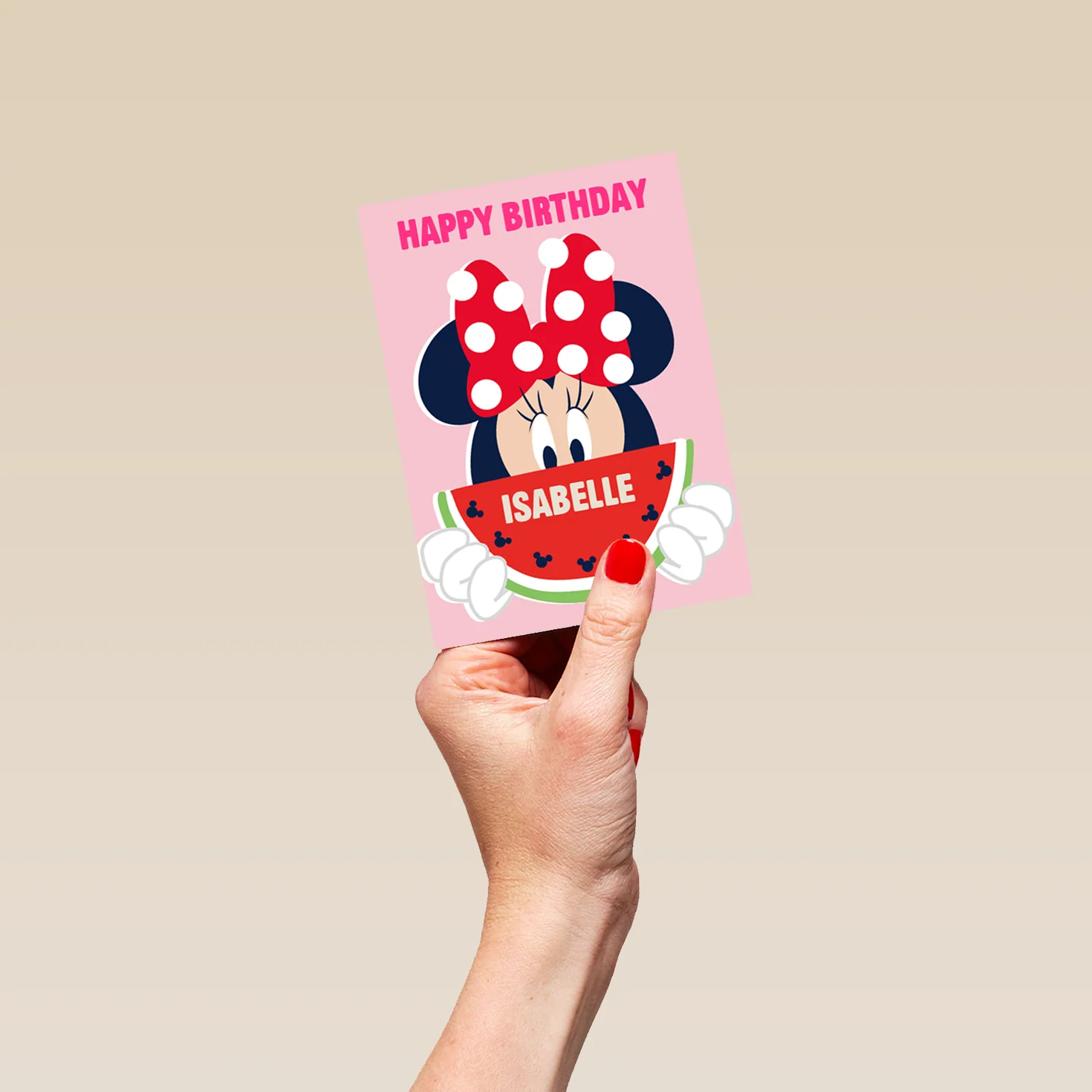 Personalised Disney Minnie Mouse Happy Birthday Card - Image 4