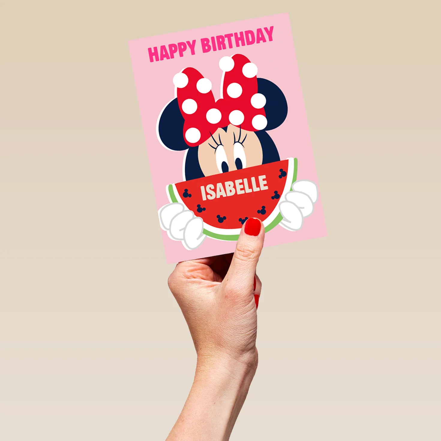 Personalised Disney Minnie Mouse Happy Birthday Card - Image 5
