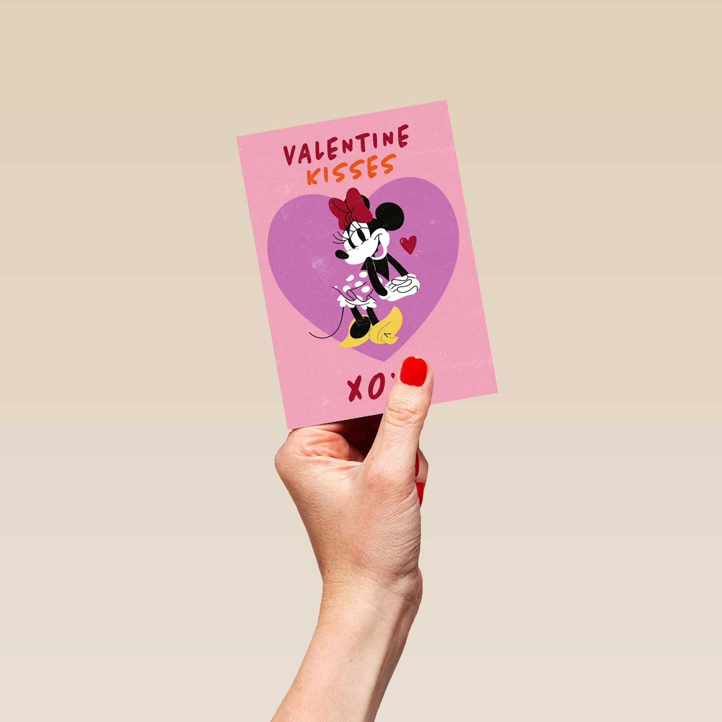 Personalised Disney Minnie Mouse & Heart Valentine's Day Card - Image 4
