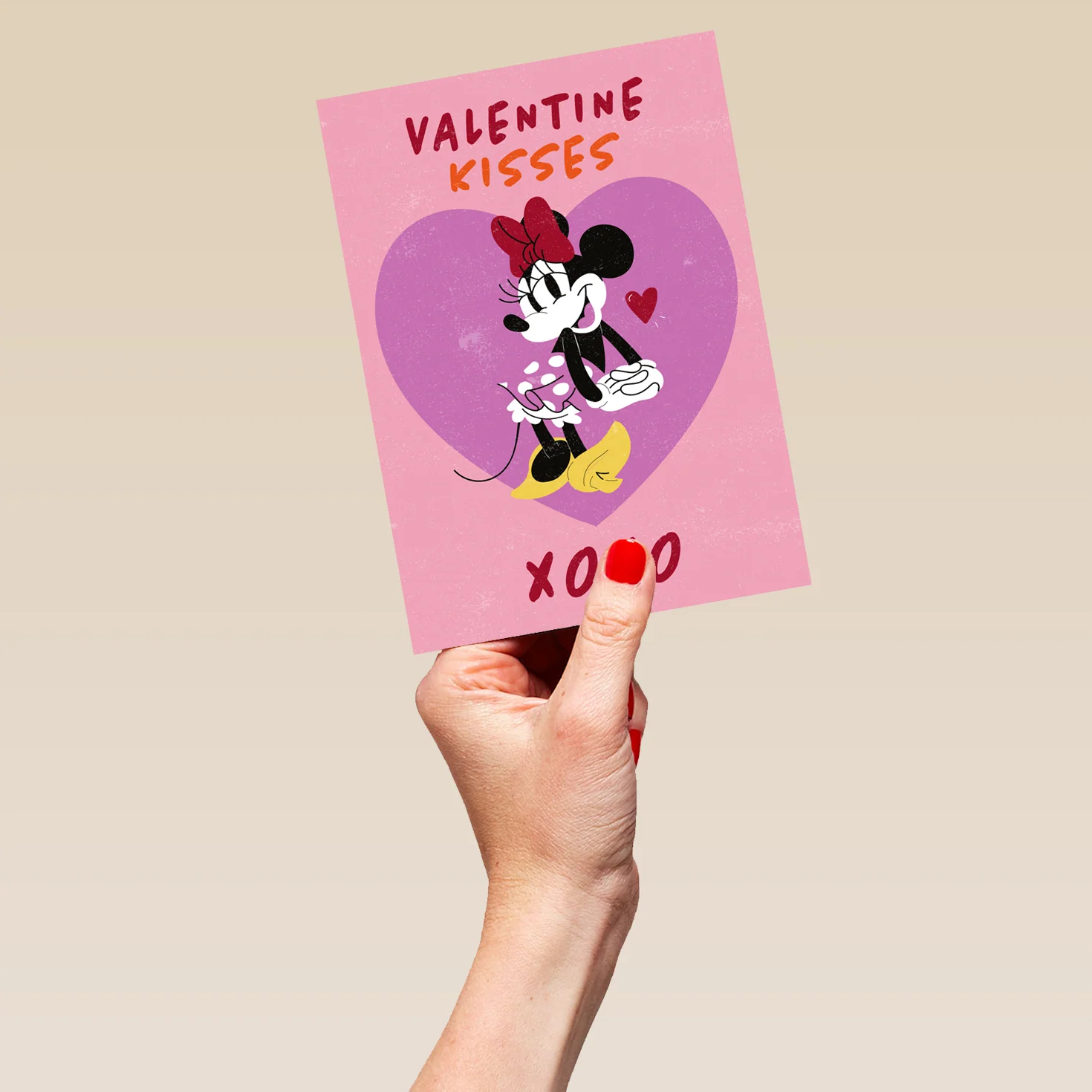 Personalised Disney Minnie Mouse & Heart Valentine's Day Card - Image 5