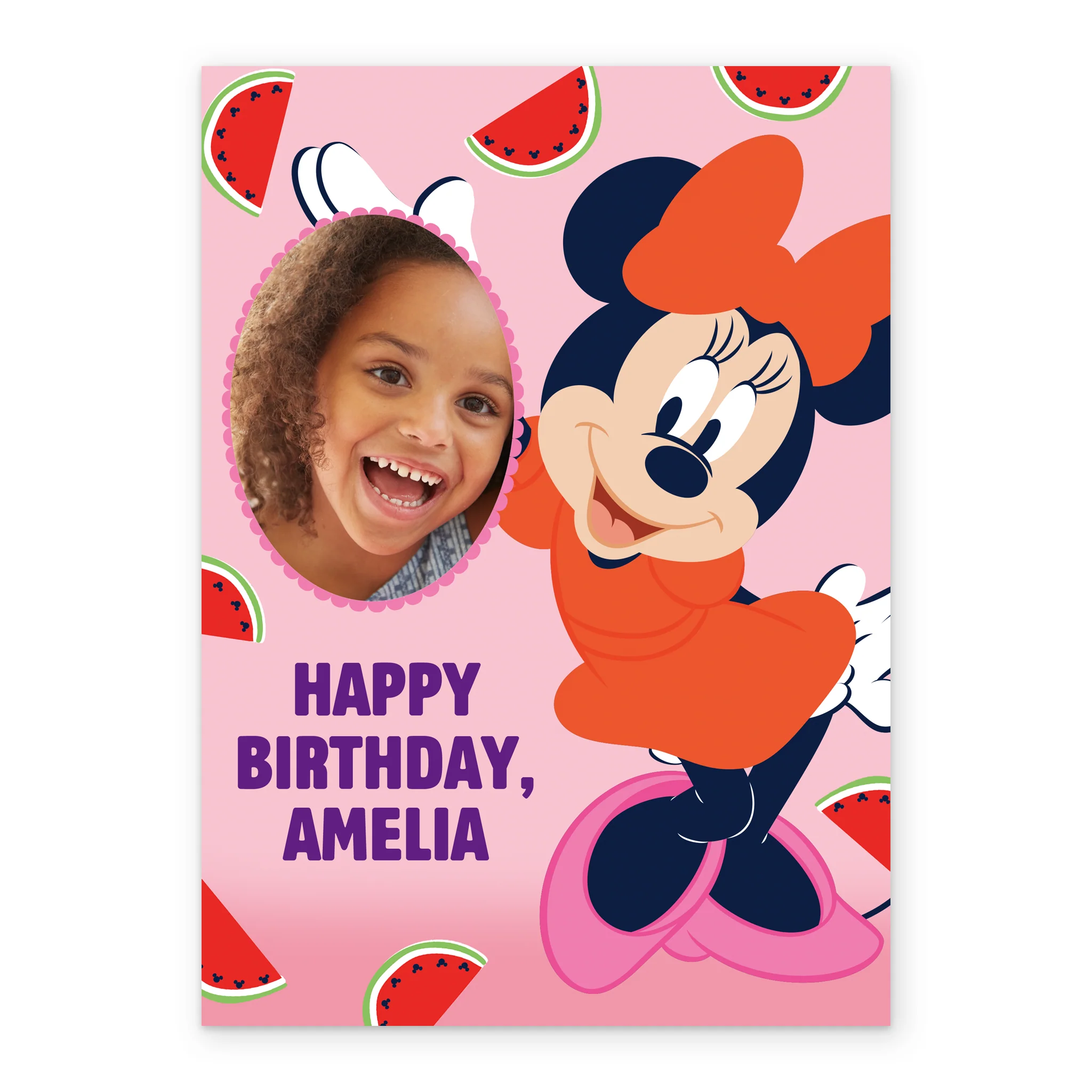 Personalised Disney Minnie Mouse Photo Upload Birthday Card - Image 2