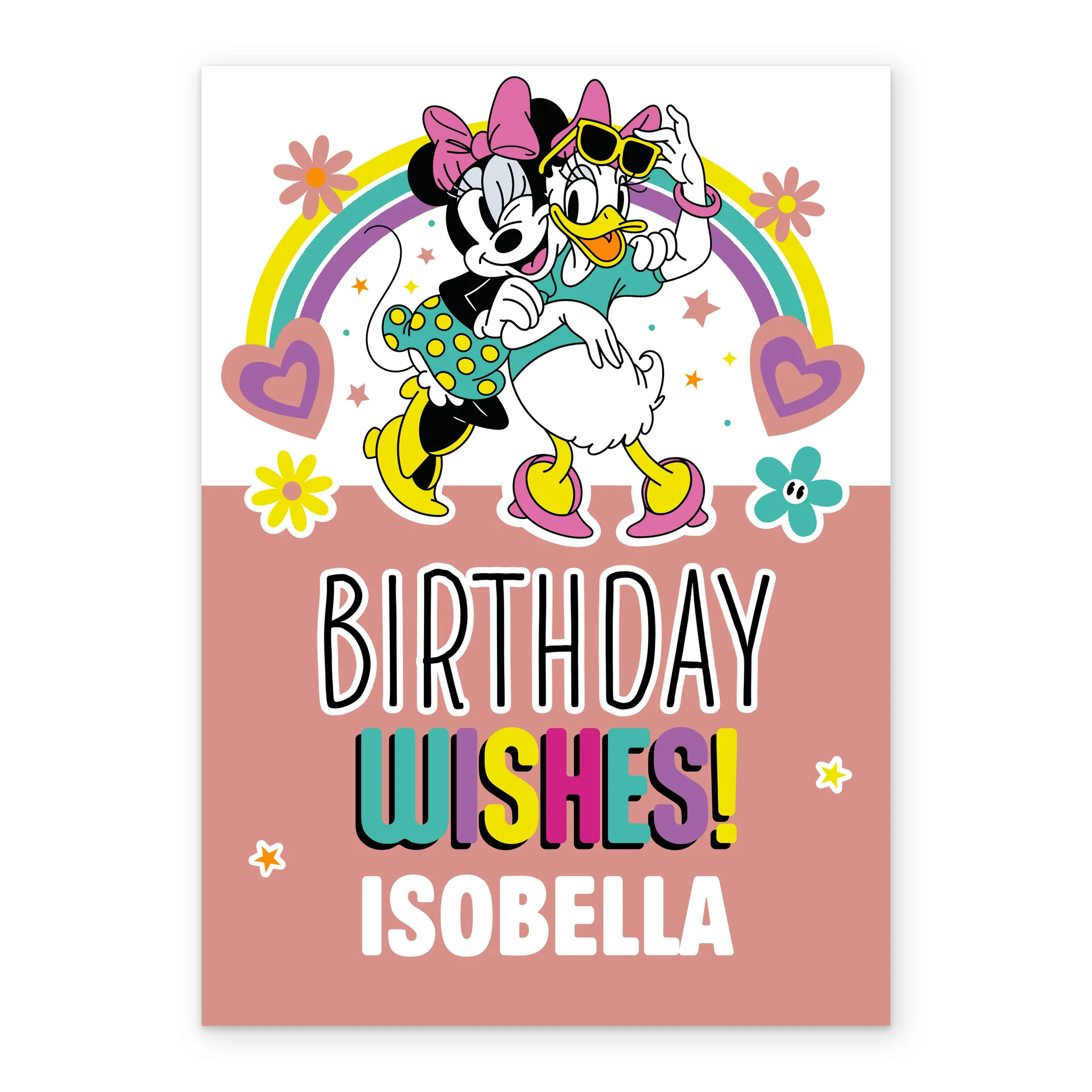 Personalised Disney Minnie Mouse Rainbow Birthday Card - Image 2