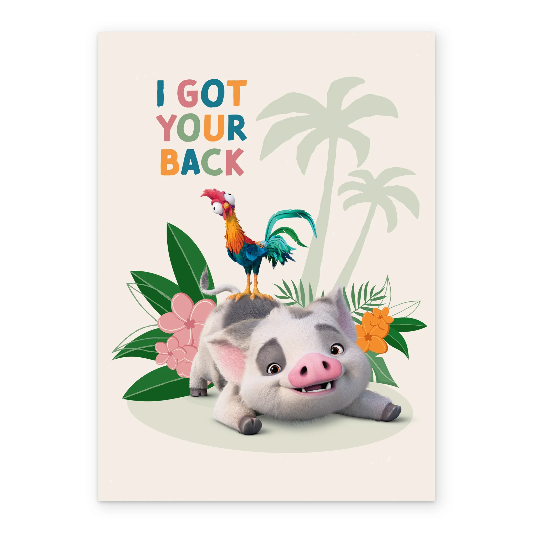 Personalised Disney Moana Hei Hei & Pua Just to Say Card - Image 2