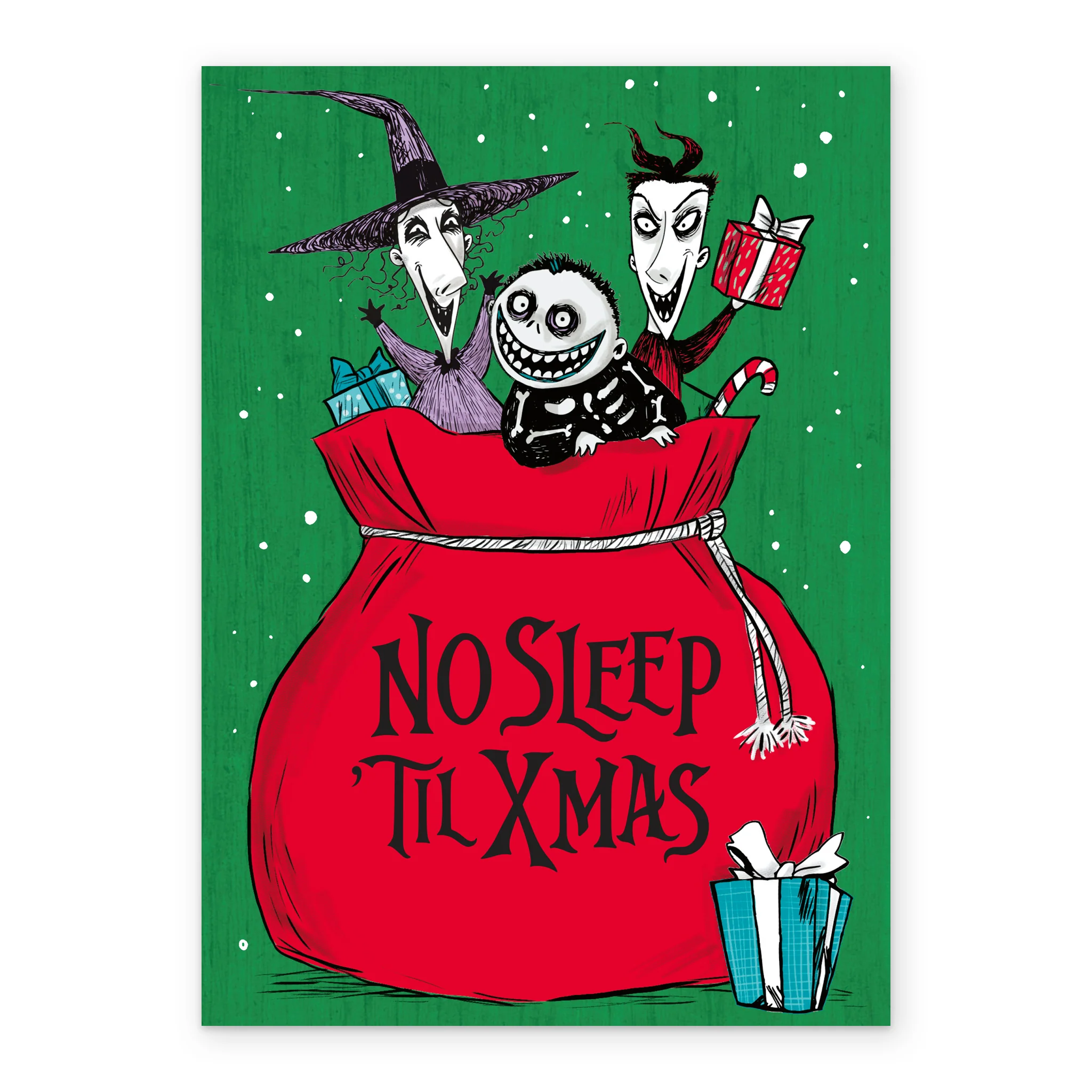 Personalised Disney Nightmare Before Christmas No Sleep Christmas Card - Image 2