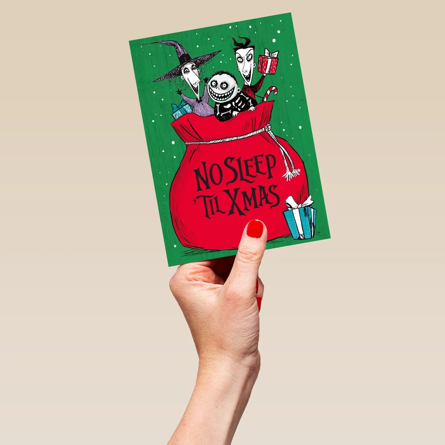 Personalised Disney Nightmare Before Christmas No Sleep Christmas Card - Image 5
