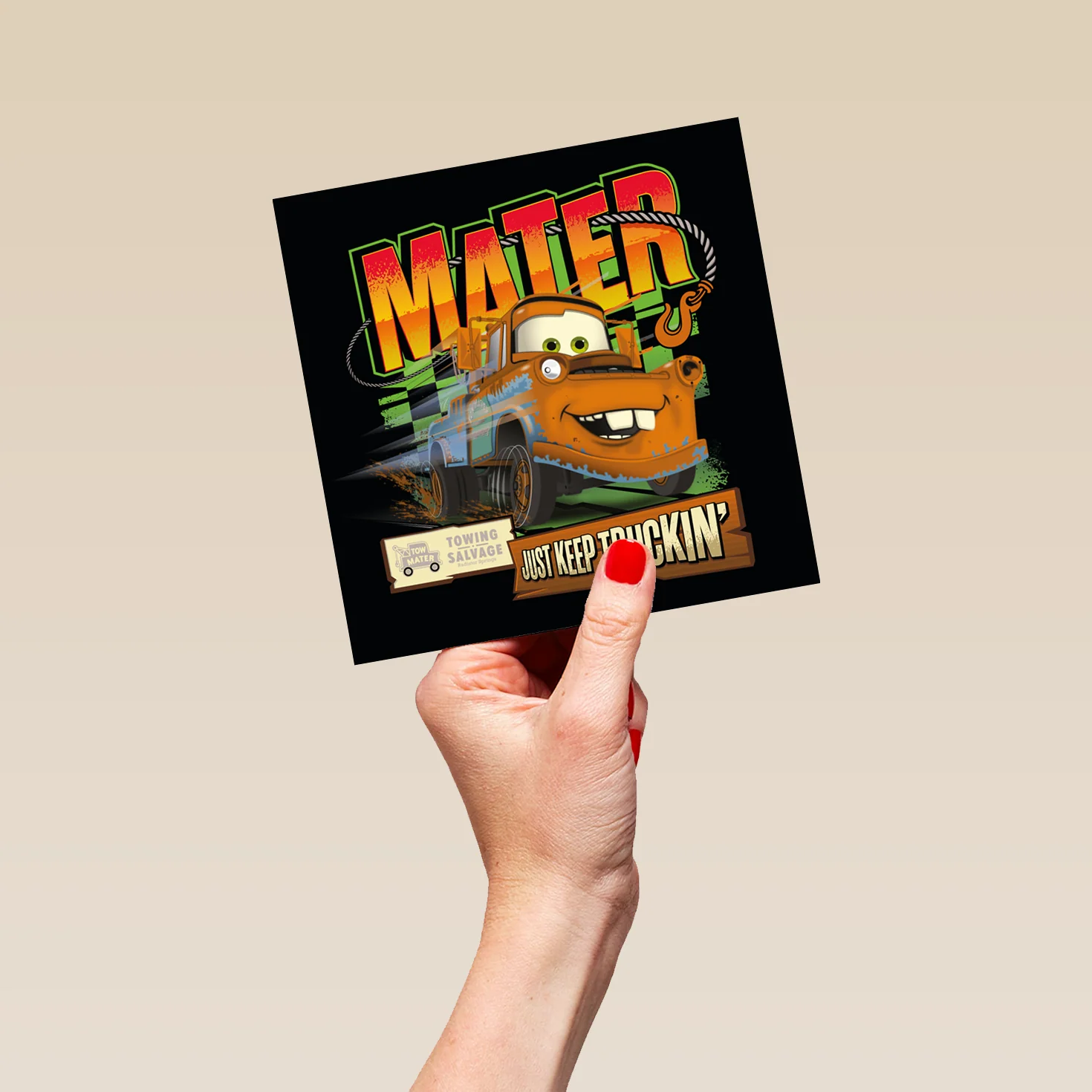 Personalised Disney Pixar Cars Mater Card for Kids - Image 5