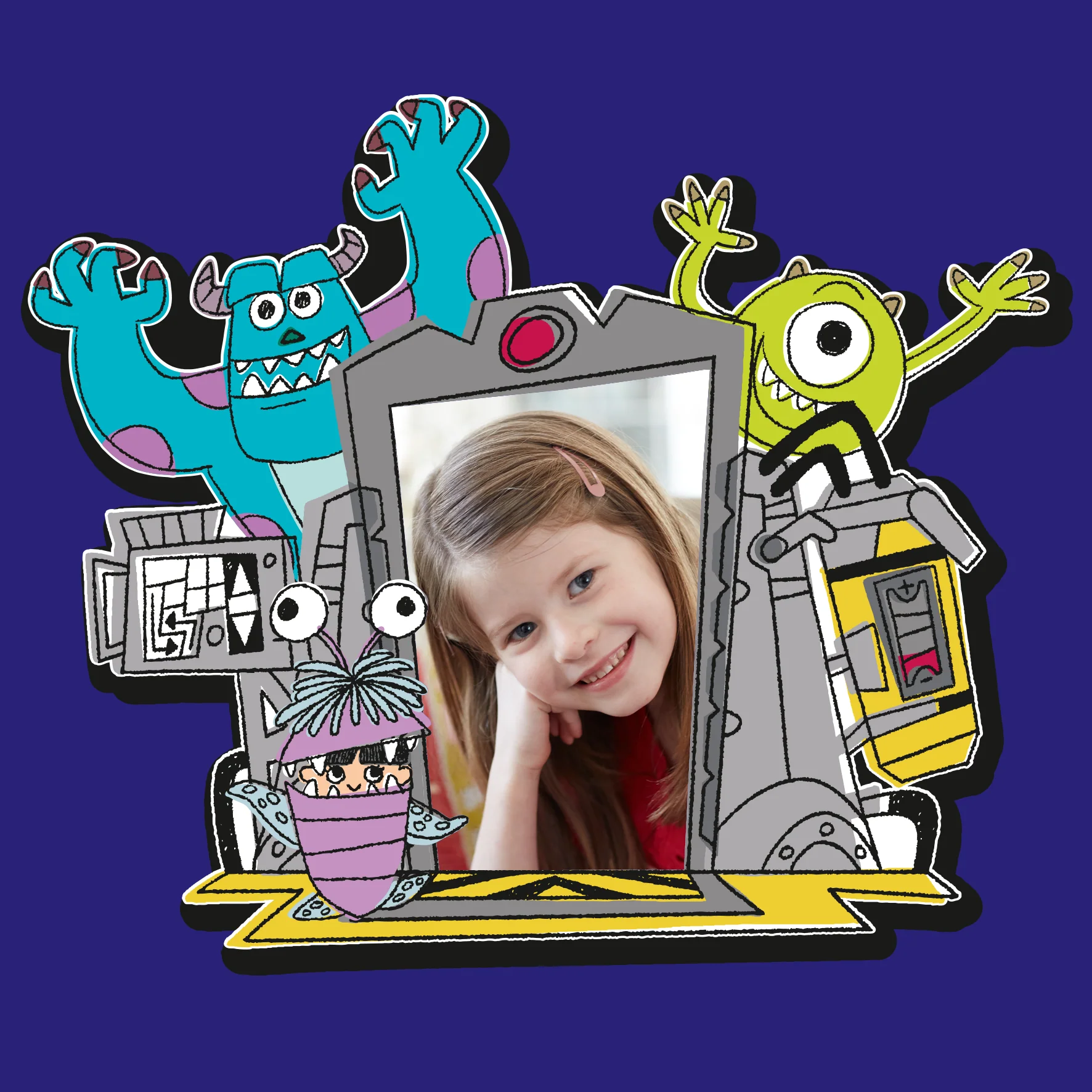 Personalised Disney Pixar Monsters Inc. Photo Upload Card for Kids