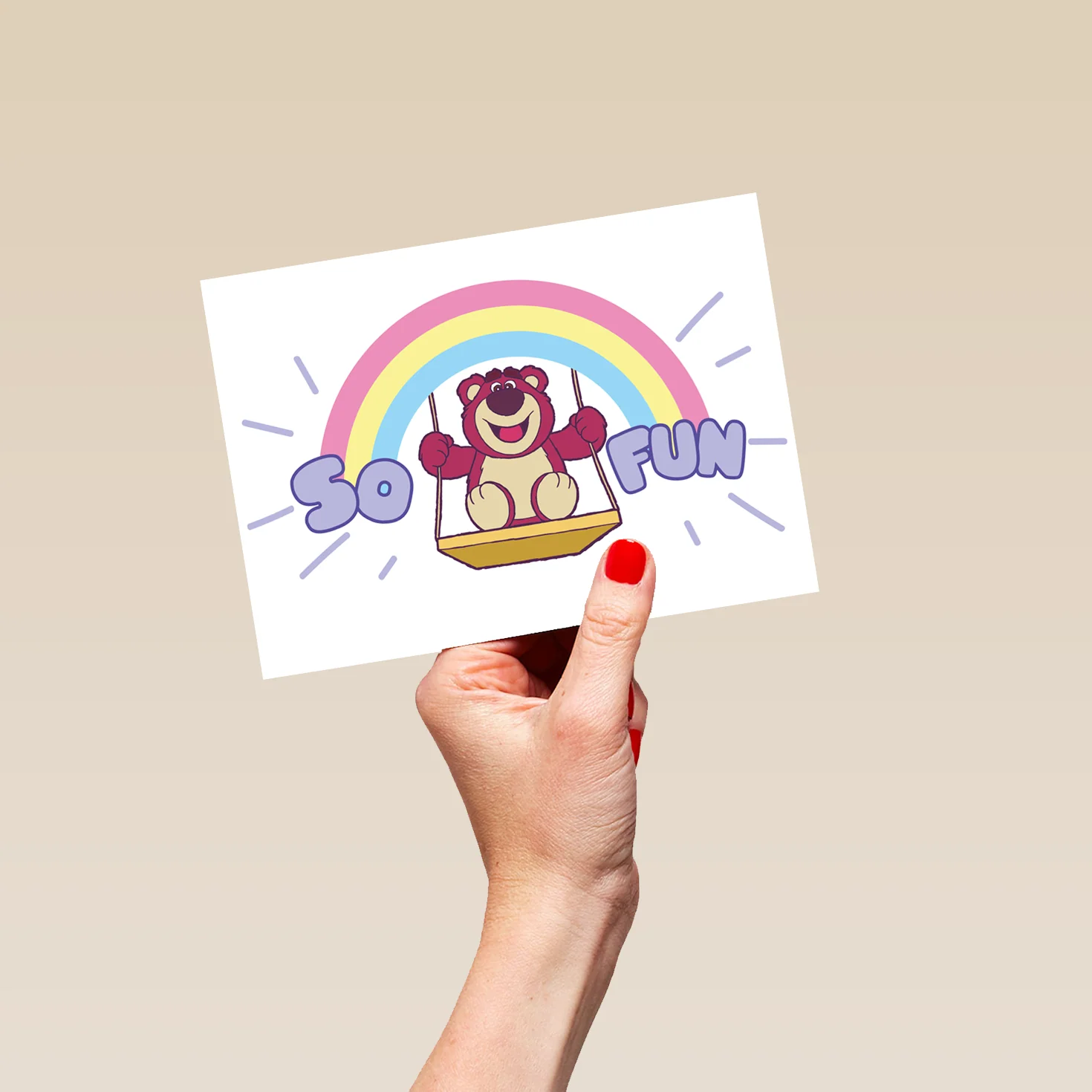 Personalised Disney Pixar Toy Story 2 Lotso Card for Kids - Image 5