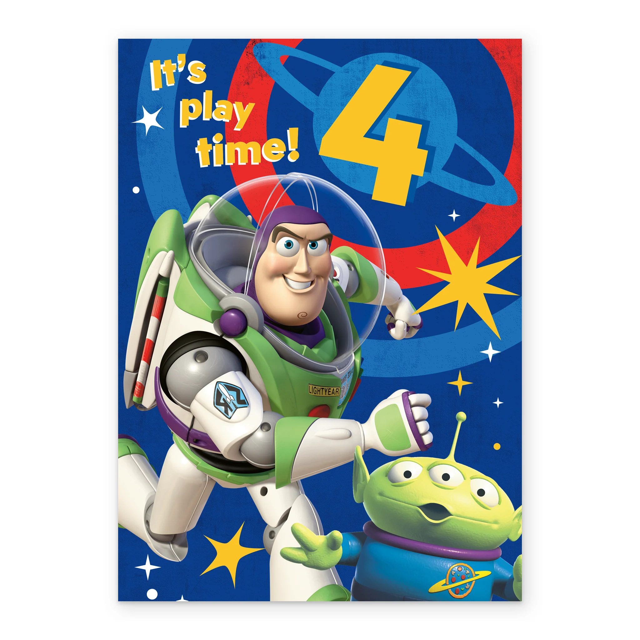 Personalised  Disney Pixar Toy Story Age 4 Birthday Colouring Activity Card - Image 2