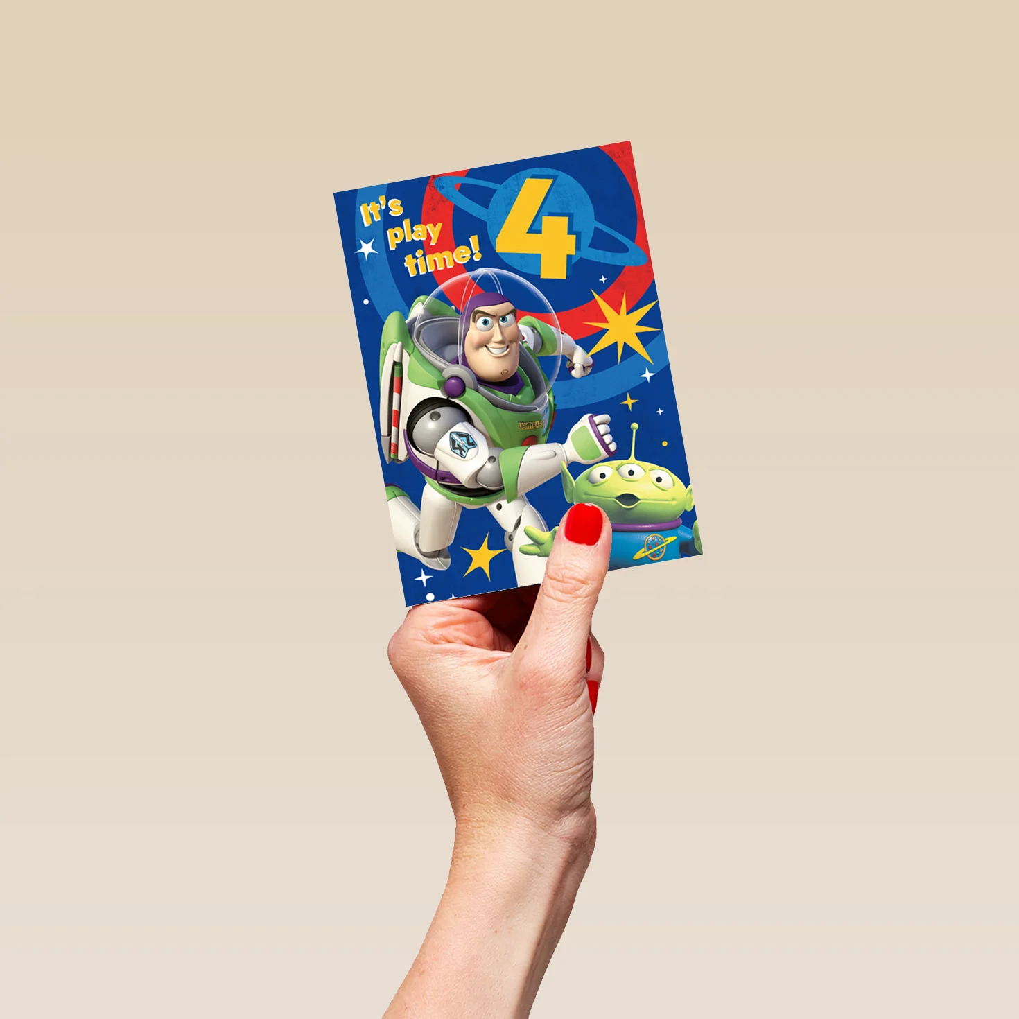 Personalised  Disney Pixar Toy Story Age 4 Birthday Colouring Activity Card - Image 4