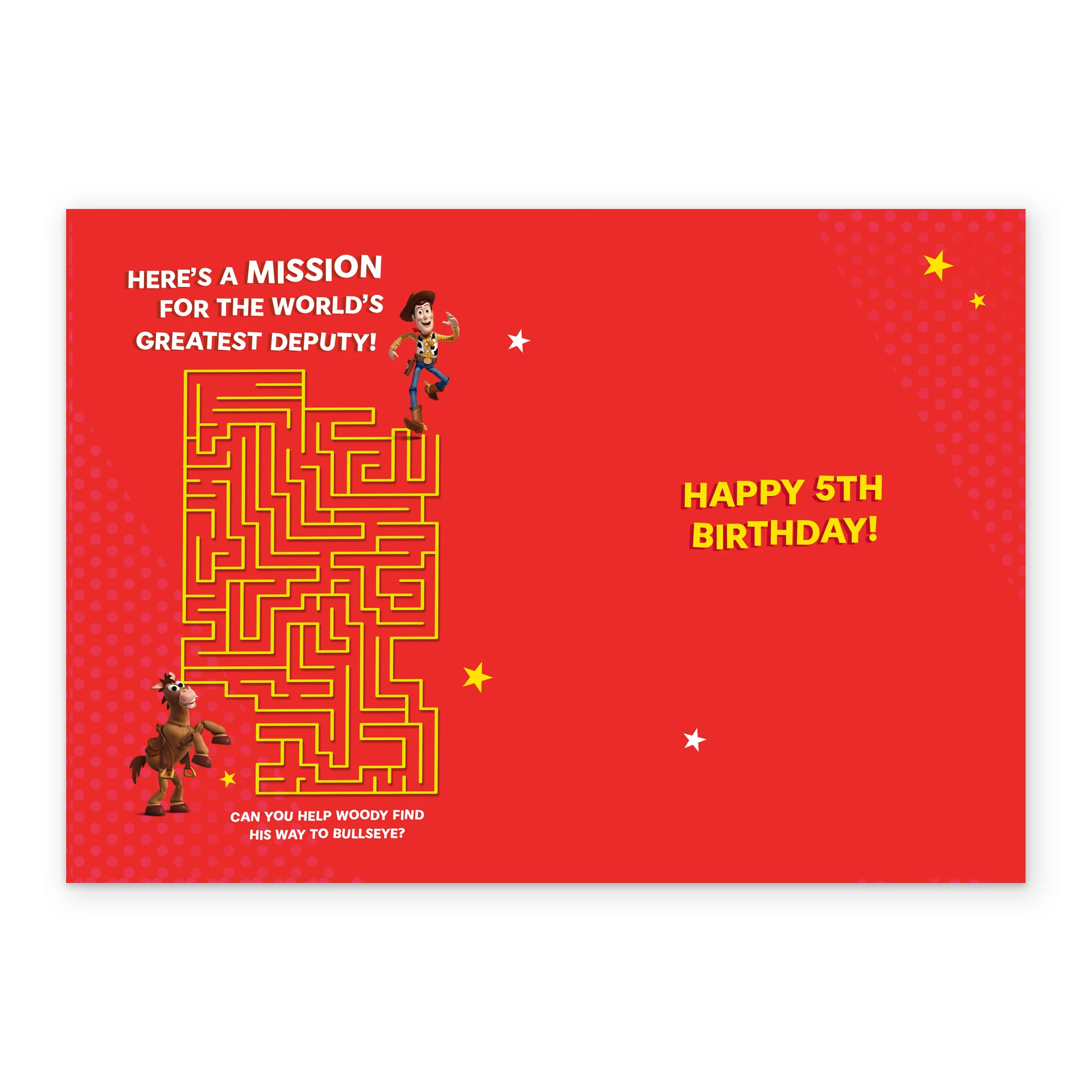 Personalised Disney Pixar Toy Story Age 5 Birthday Maze Activity Card - Image 3