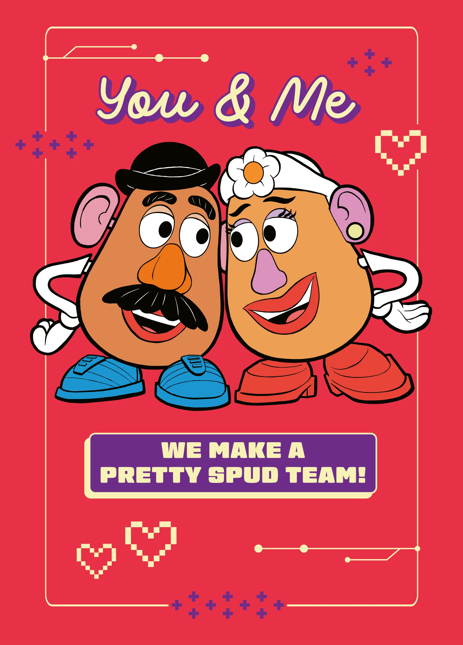 Personalised Disney Pixar Toy Story 'Mr & Mrs Potato Head Design' Anniversary Card