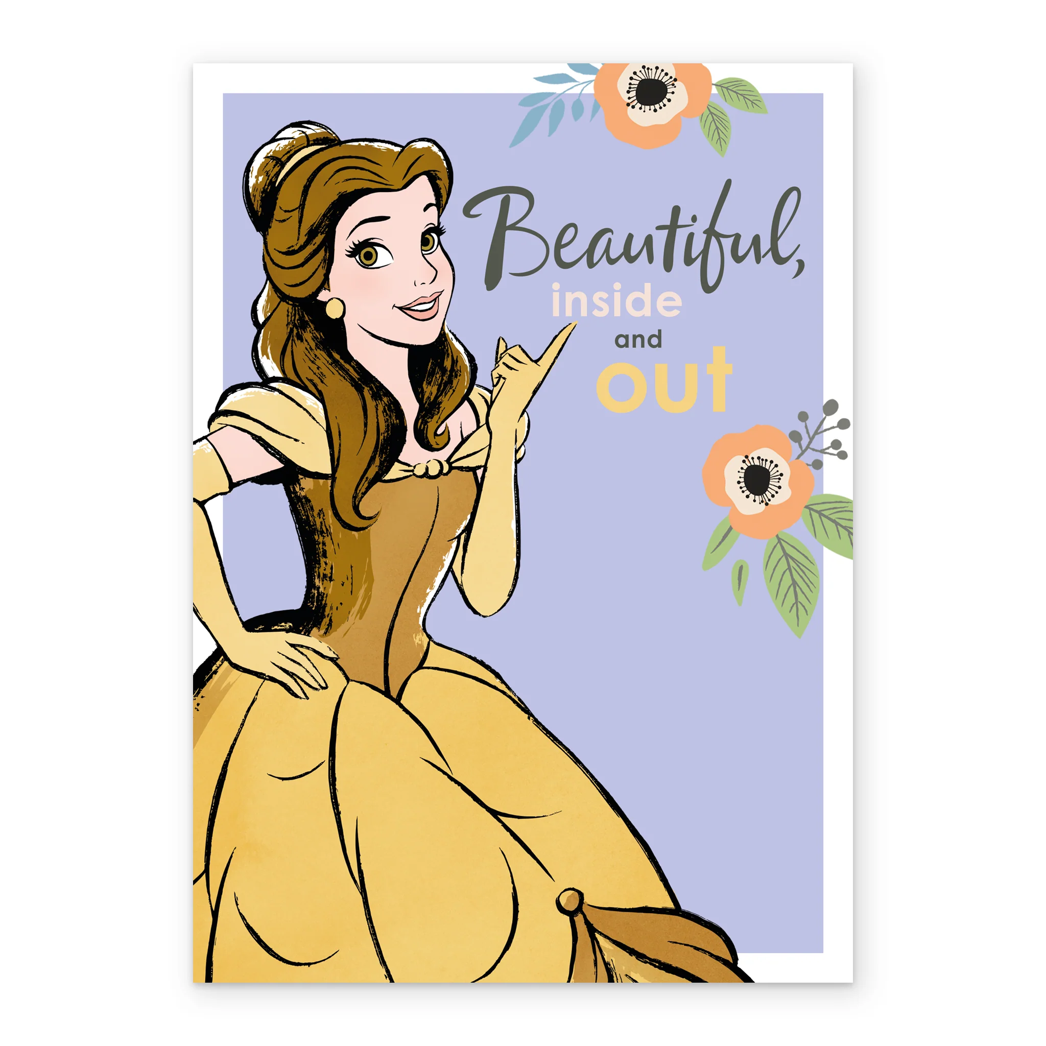 Personalised Disney Princess Belle Thinking of You Card - Image 2