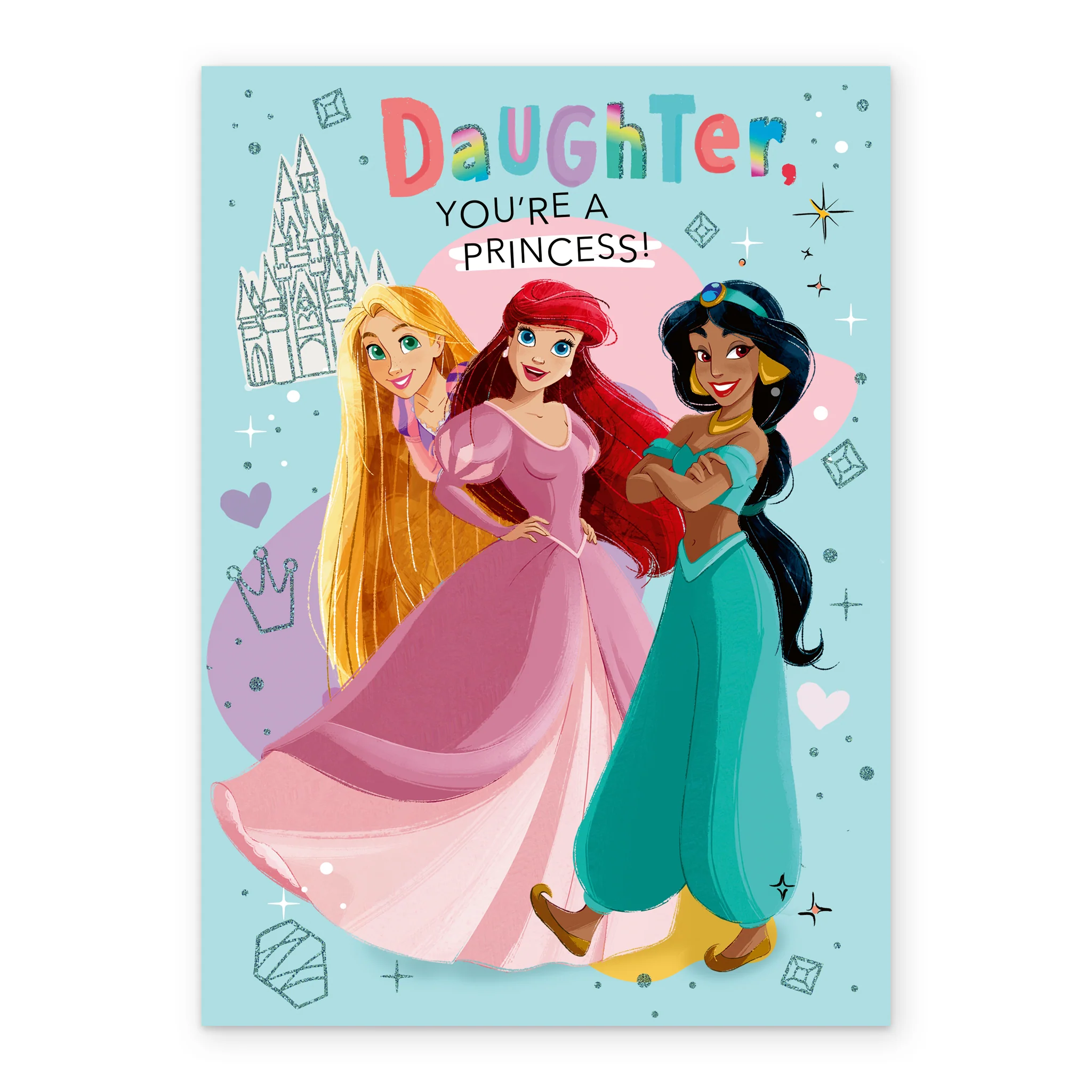 Personalised Disney Princess Birthday Card For Daughter - Image 2