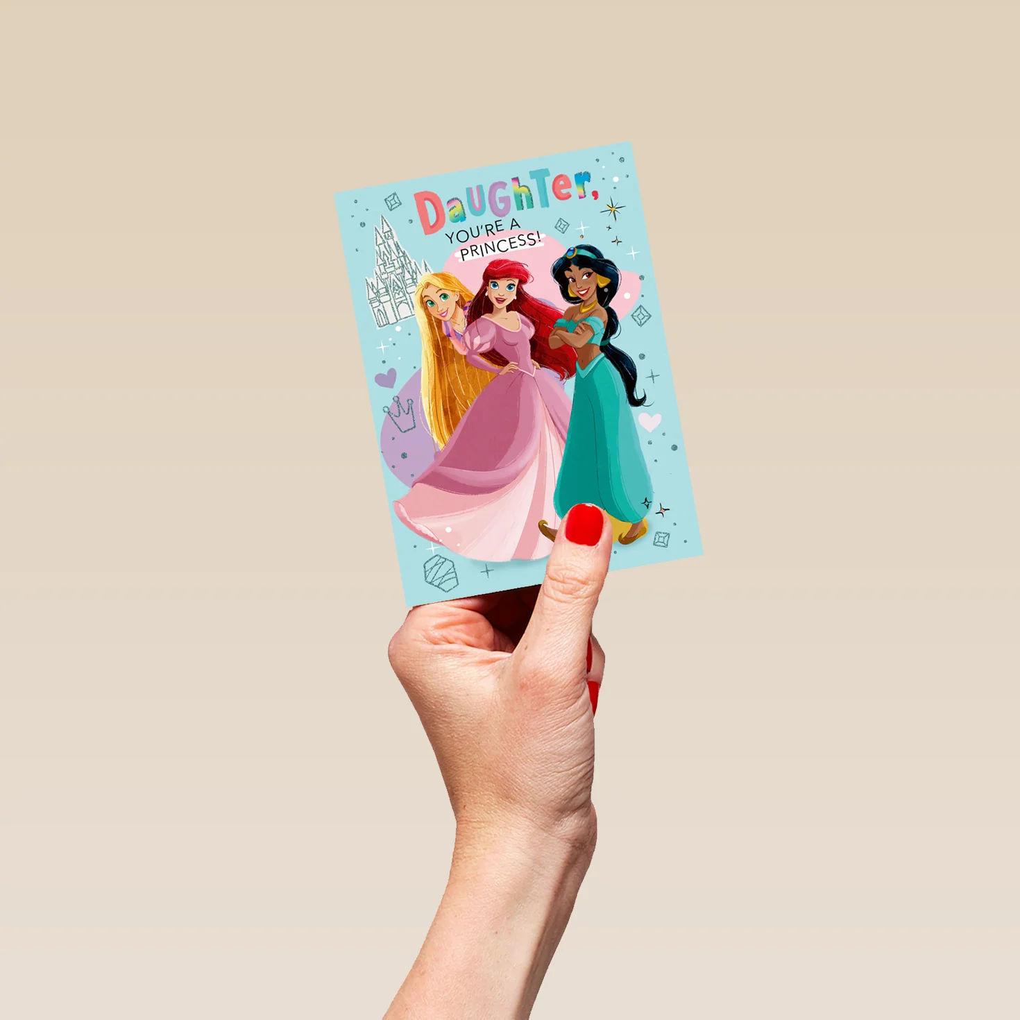 Personalised Disney Princess Birthday Card For Daughter - Image 4
