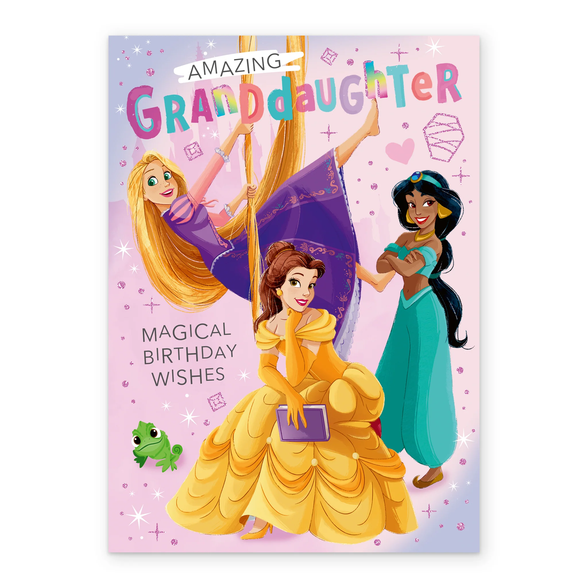 Personalised Disney Princess Birthday Card For Granddaughter - Image 2