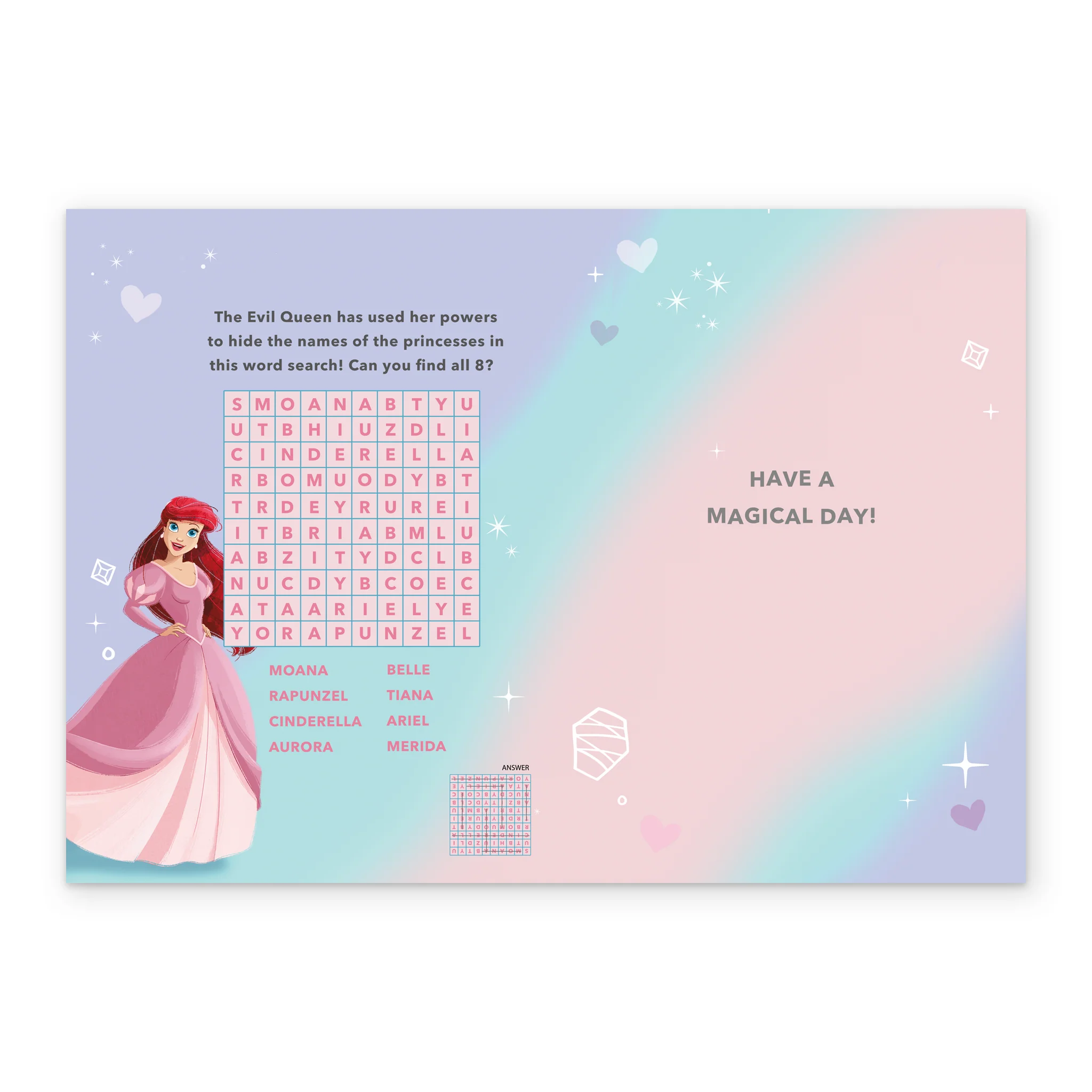 Personalised Disney Princess Birthday Card For Granddaughter - Image 3