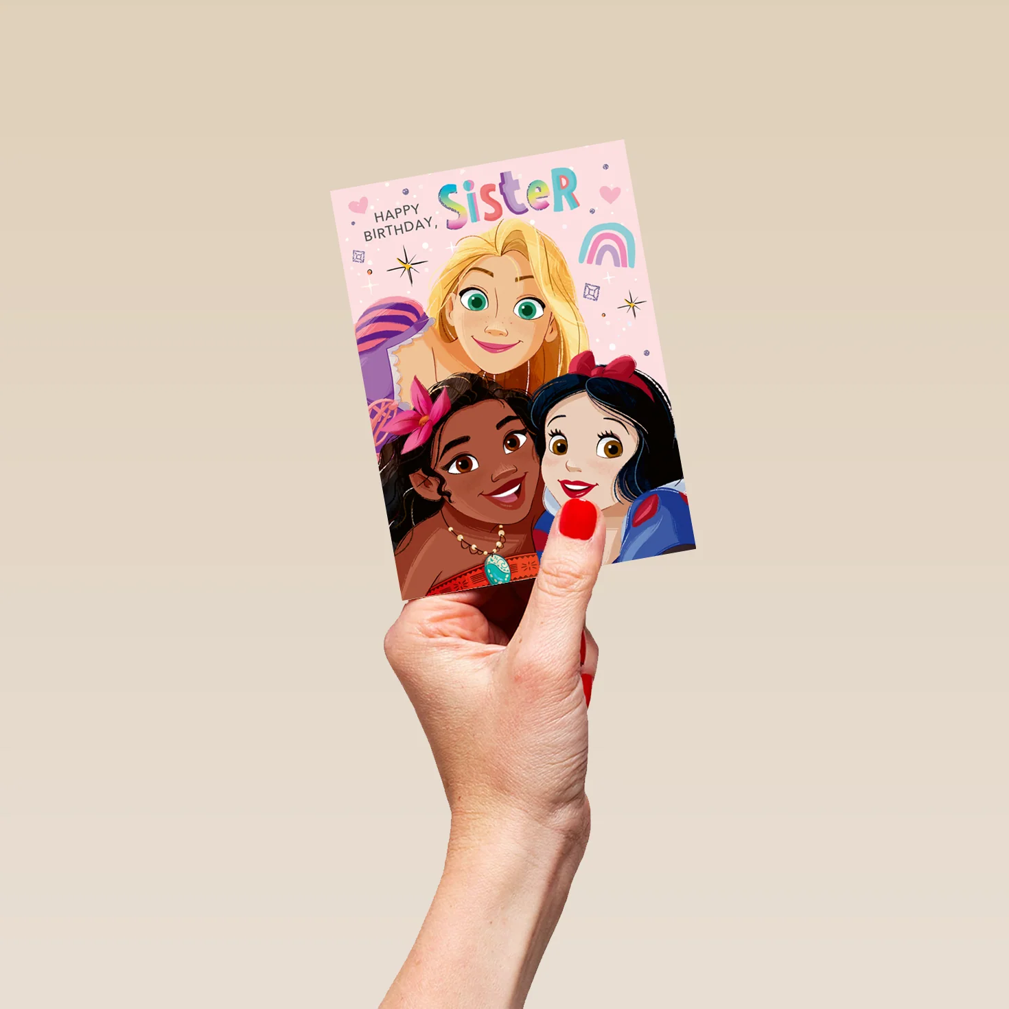 Personalised Disney Princess Birthday Card For Sister - Image 4