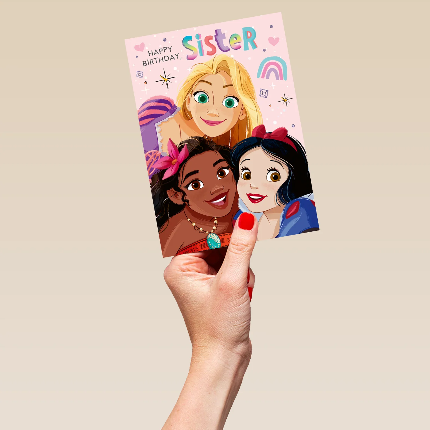 Personalised Disney Princess Birthday Card For Sister - Image 5